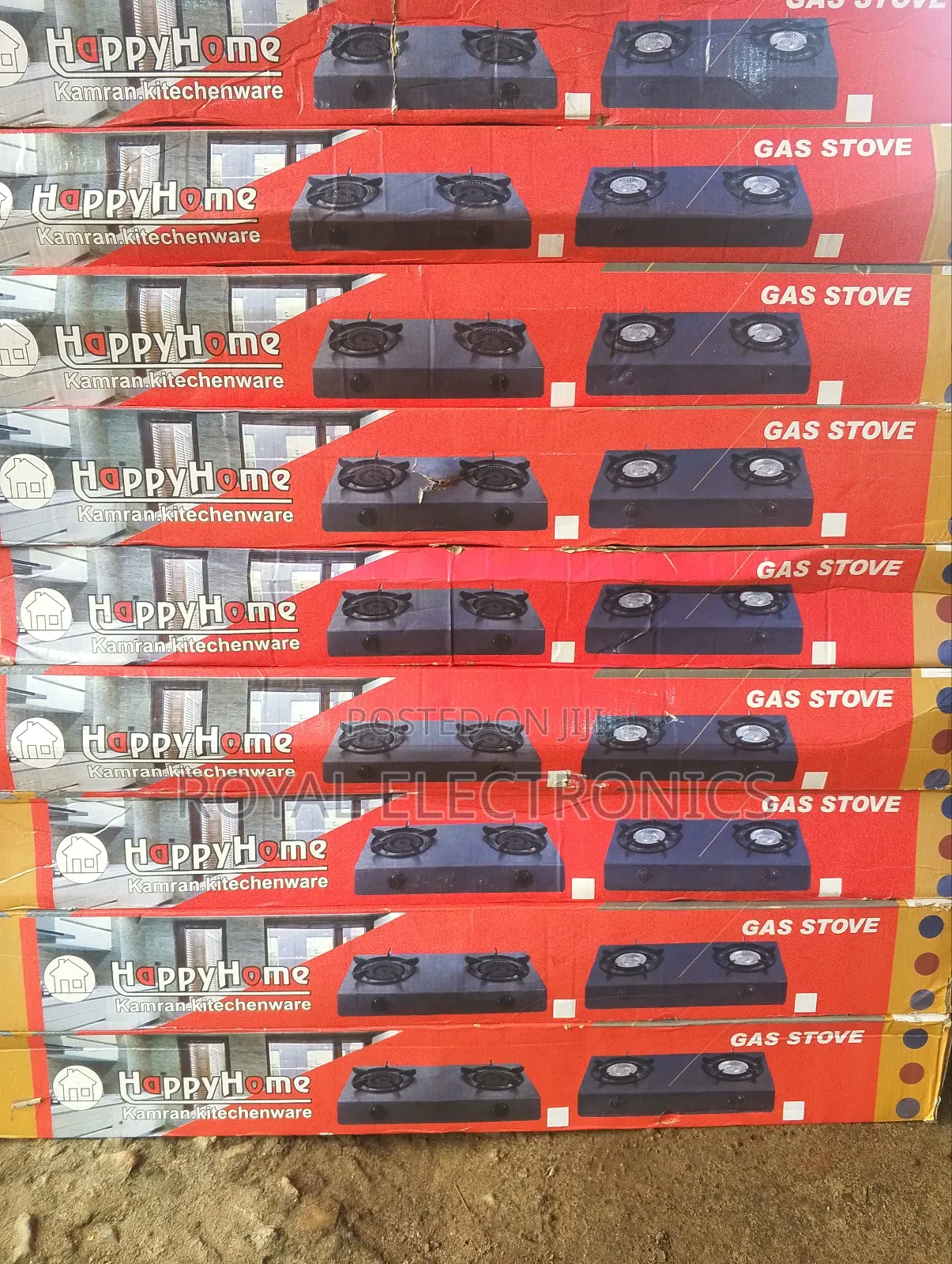 Brand New Happy Home 2-burner Stainless Steel Gas Cooker