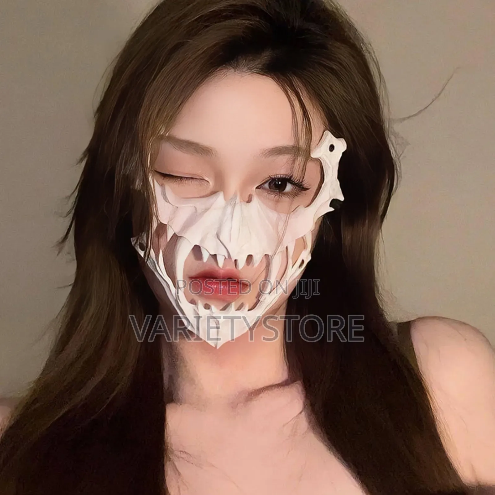 Animal Skeleton Halloween Prop Half Mask