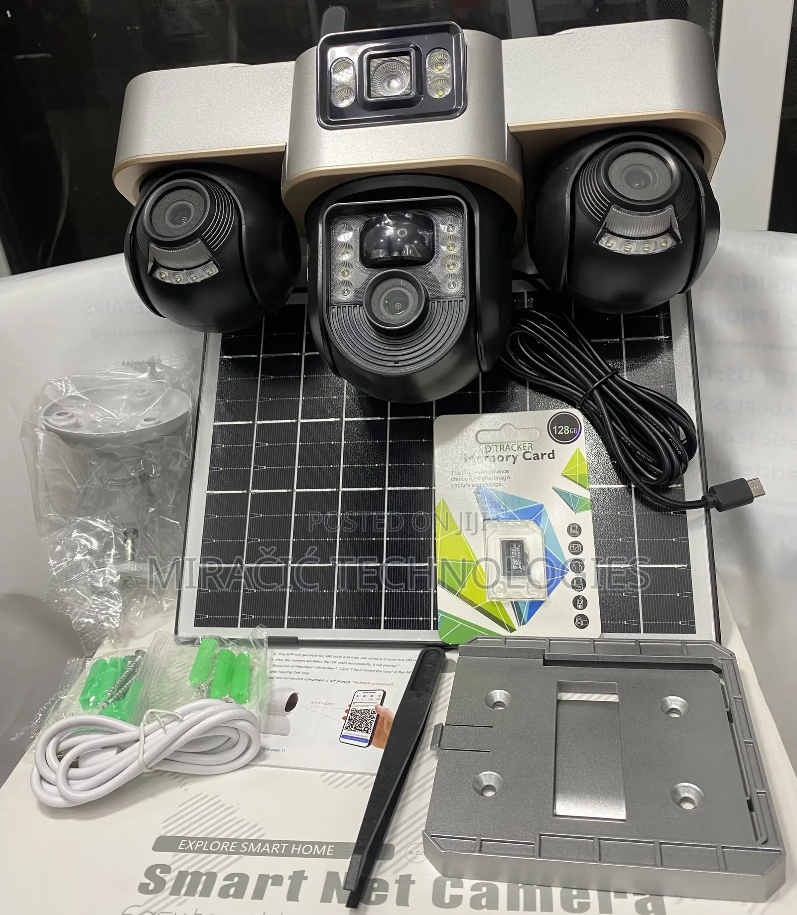 3 Lens CCTV Solar Camera