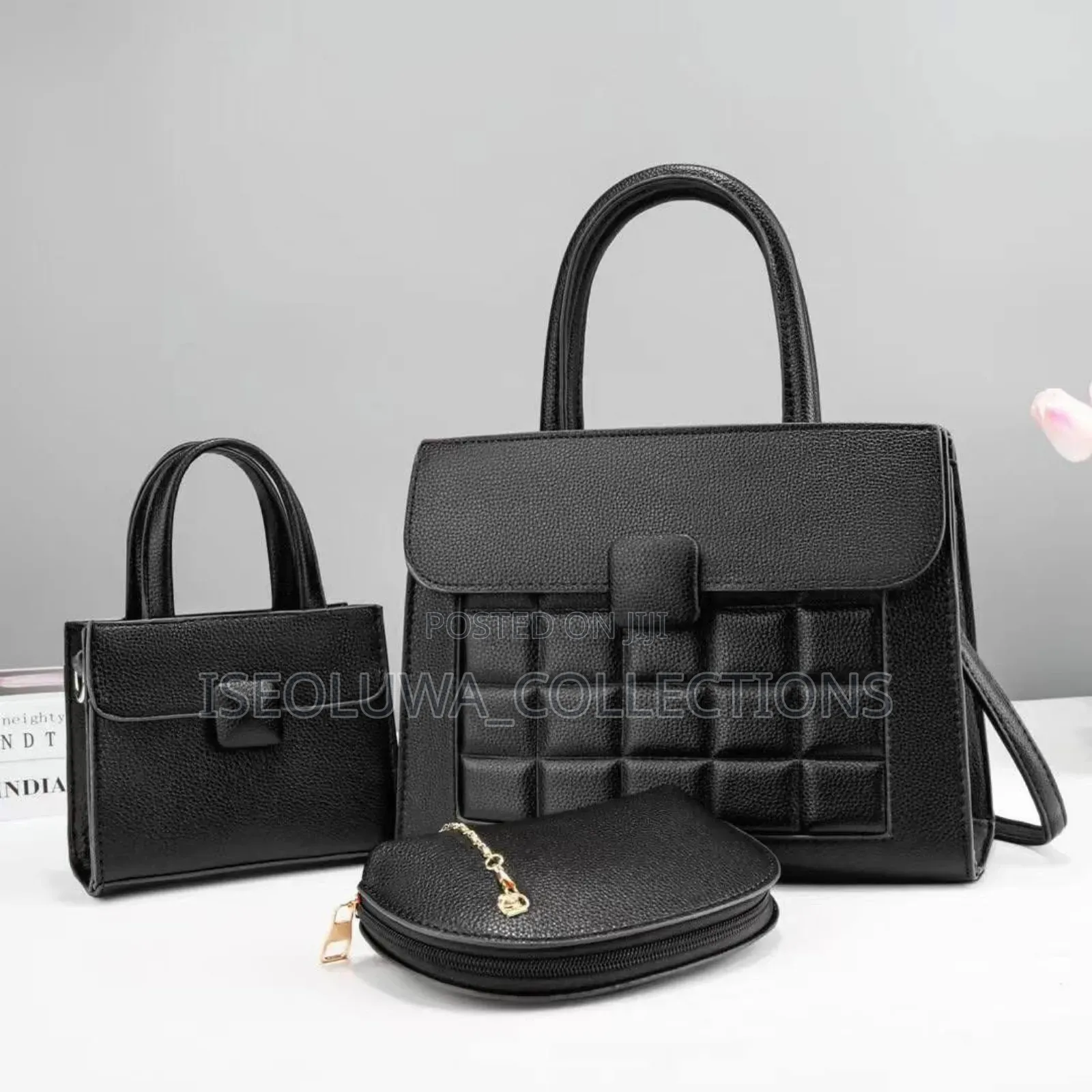 Elegant 3-Piece Handbag Set With Quilted Design