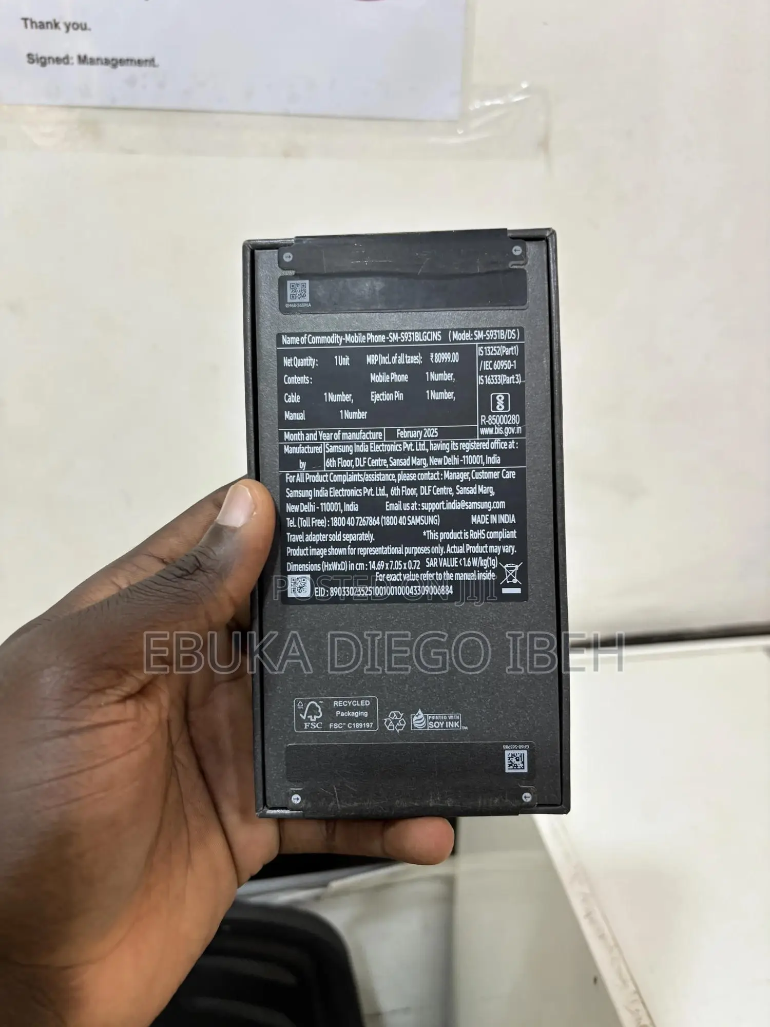 New Samsung Galaxy S25 256 GB