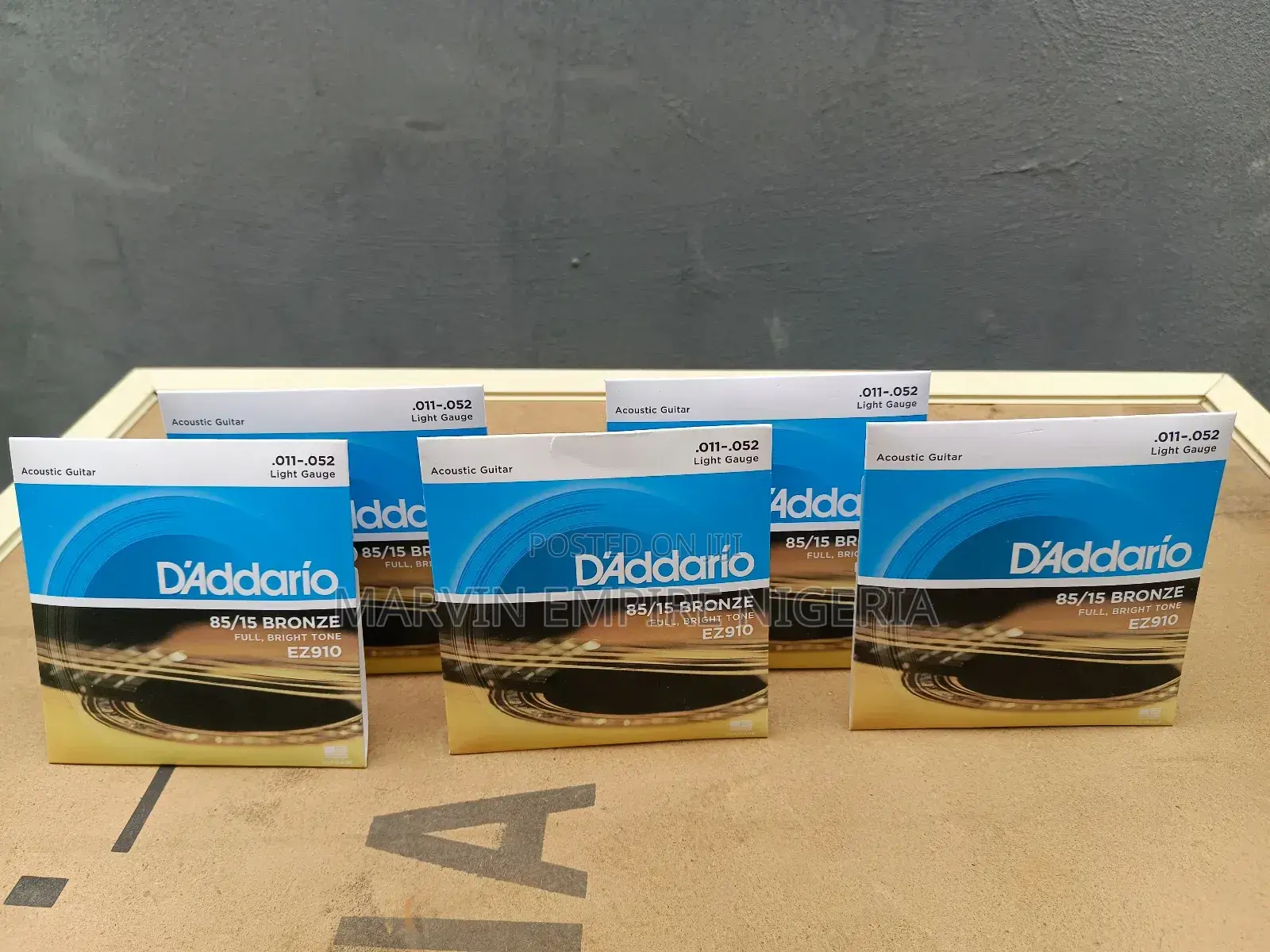 5 Sets Daddario Acoustic Guitar Strings Ez910