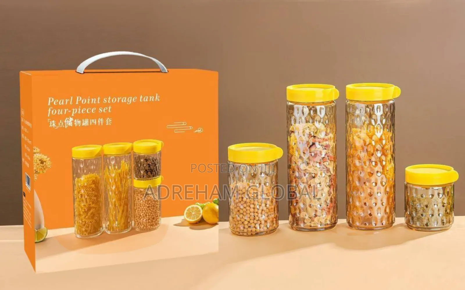 4 Piece Pearl Pount Storage Tank