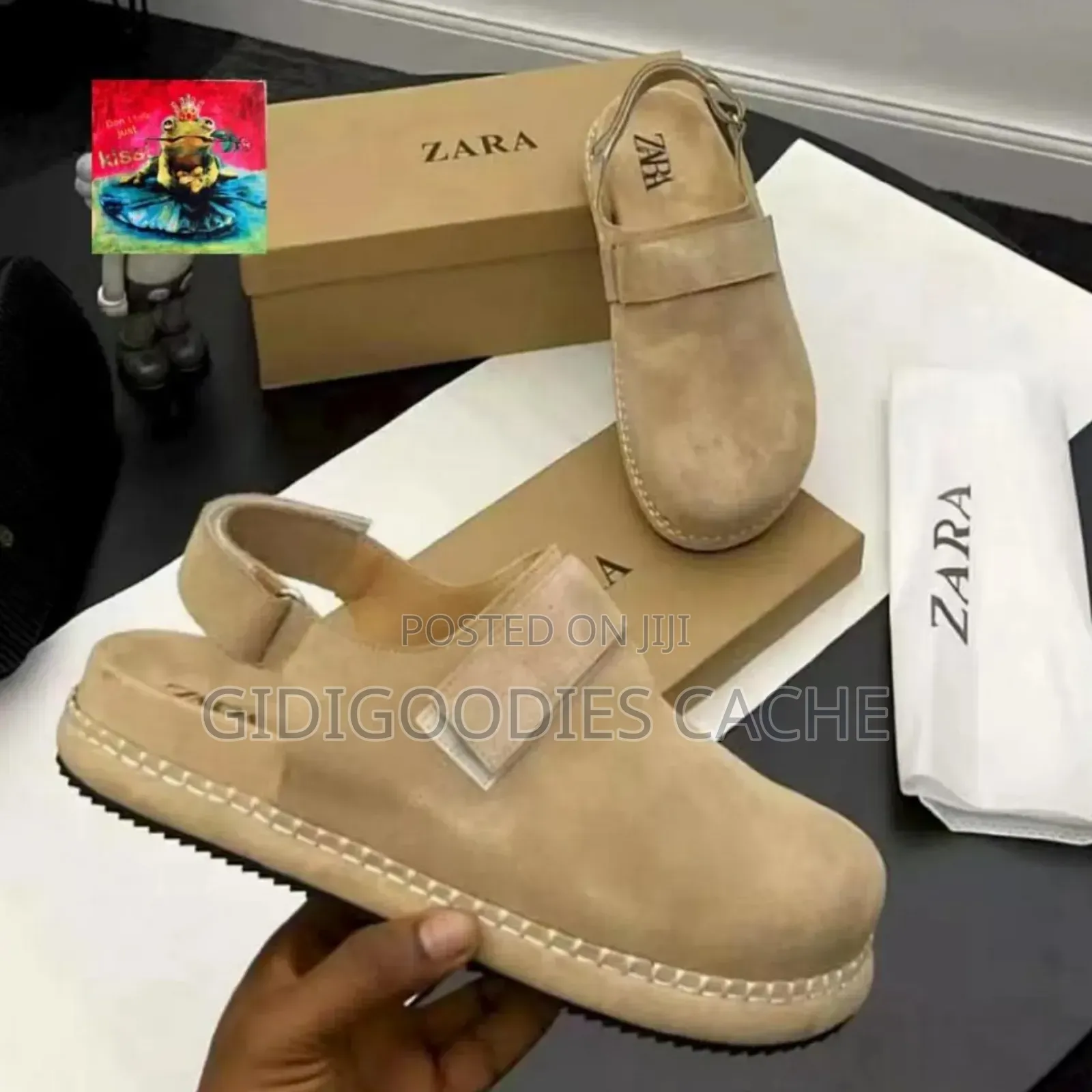 Zara Suede Strapped Mules Size 40-46