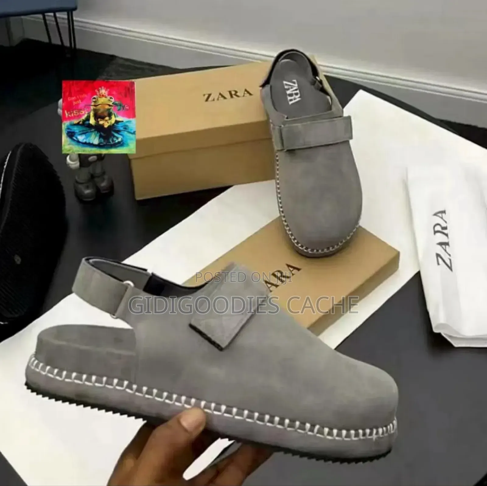 Zara Suede Strapped Mules Size 40-46