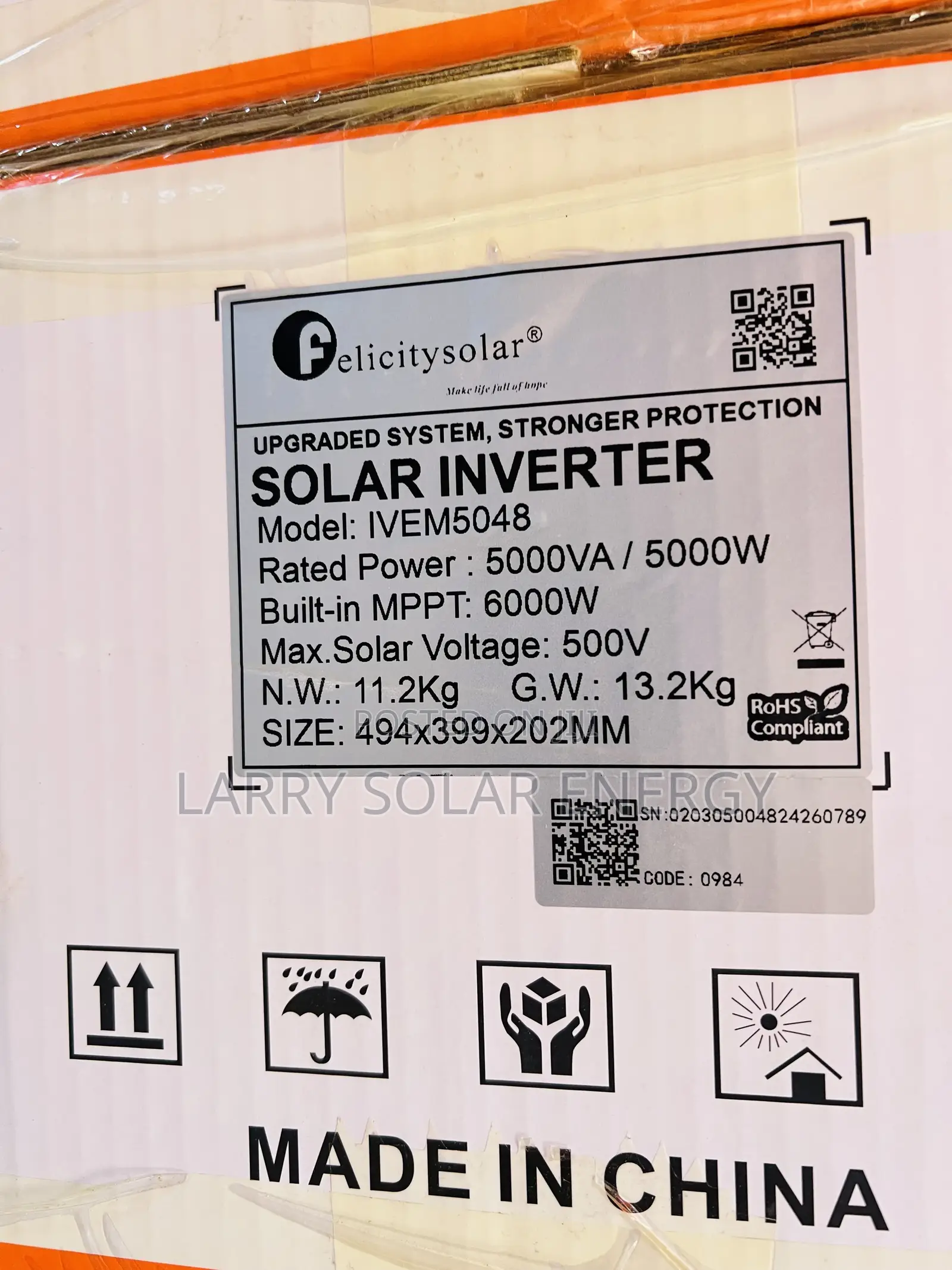 5kva Felicity Hybrid Solar Inverter
