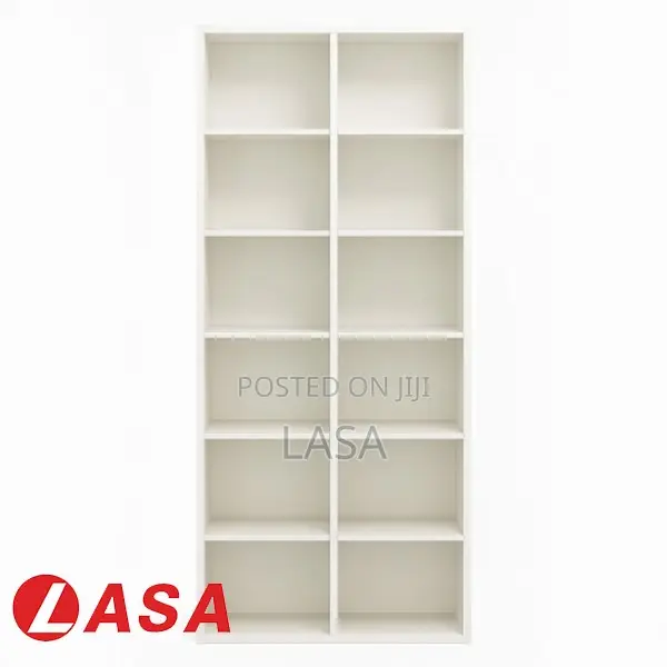 Modern 2x6 Storage Cabinet - Vertical Bookshelf for Home Office