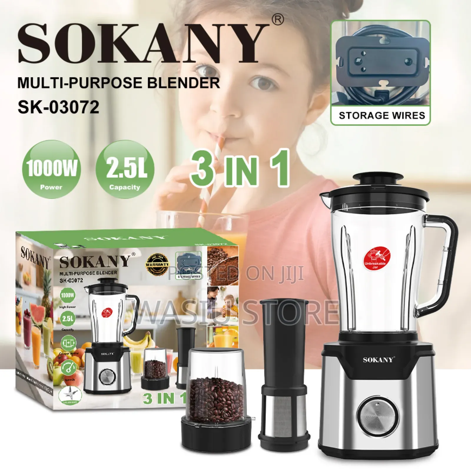 Sokany Multi-Purpose Blender, Model Sk-03072