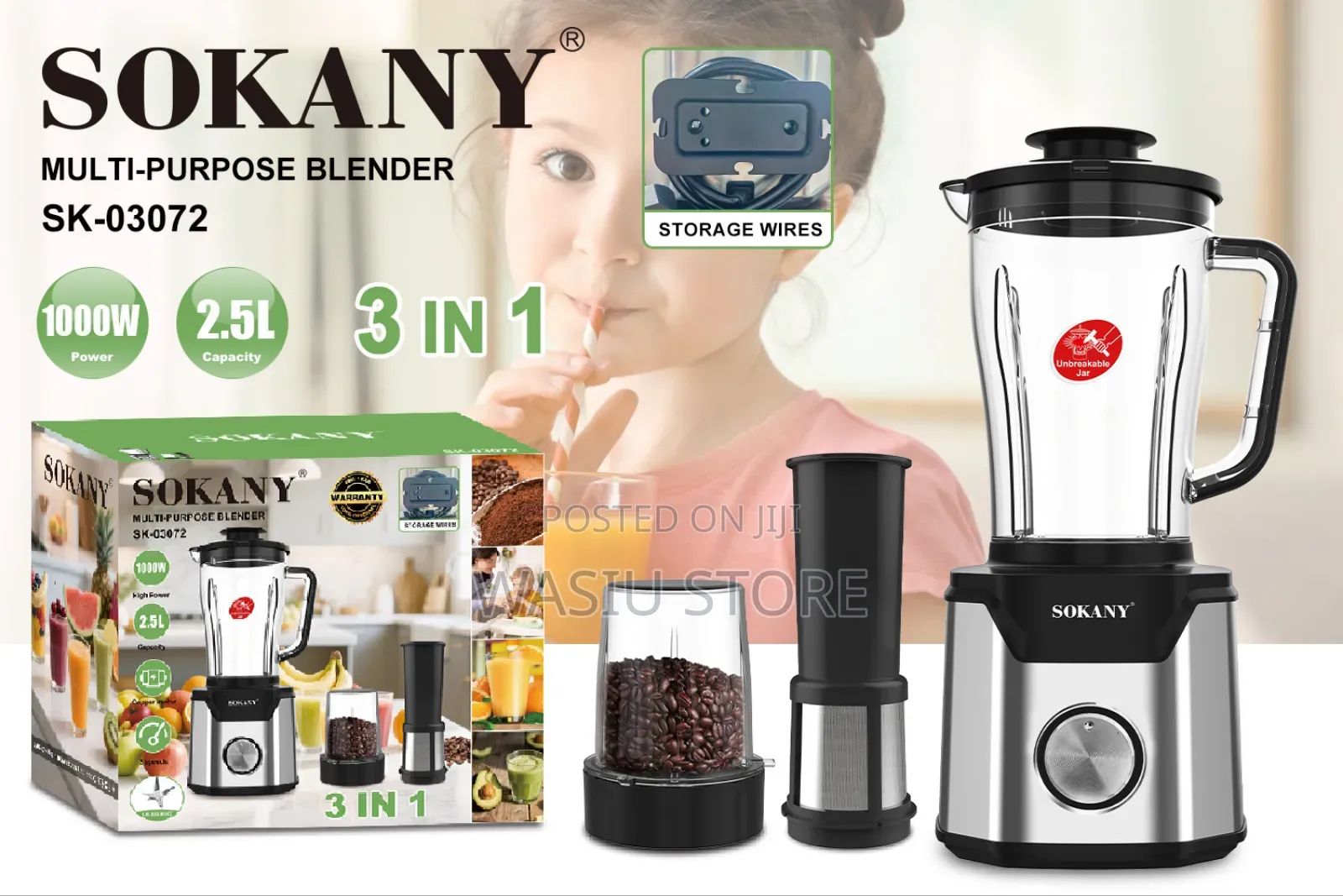 Sokany Multi-Purpose Blender, Model Sk-03072