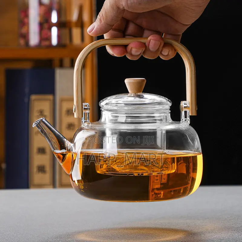 1l Tea Glass Kettle With a Matching Cup
