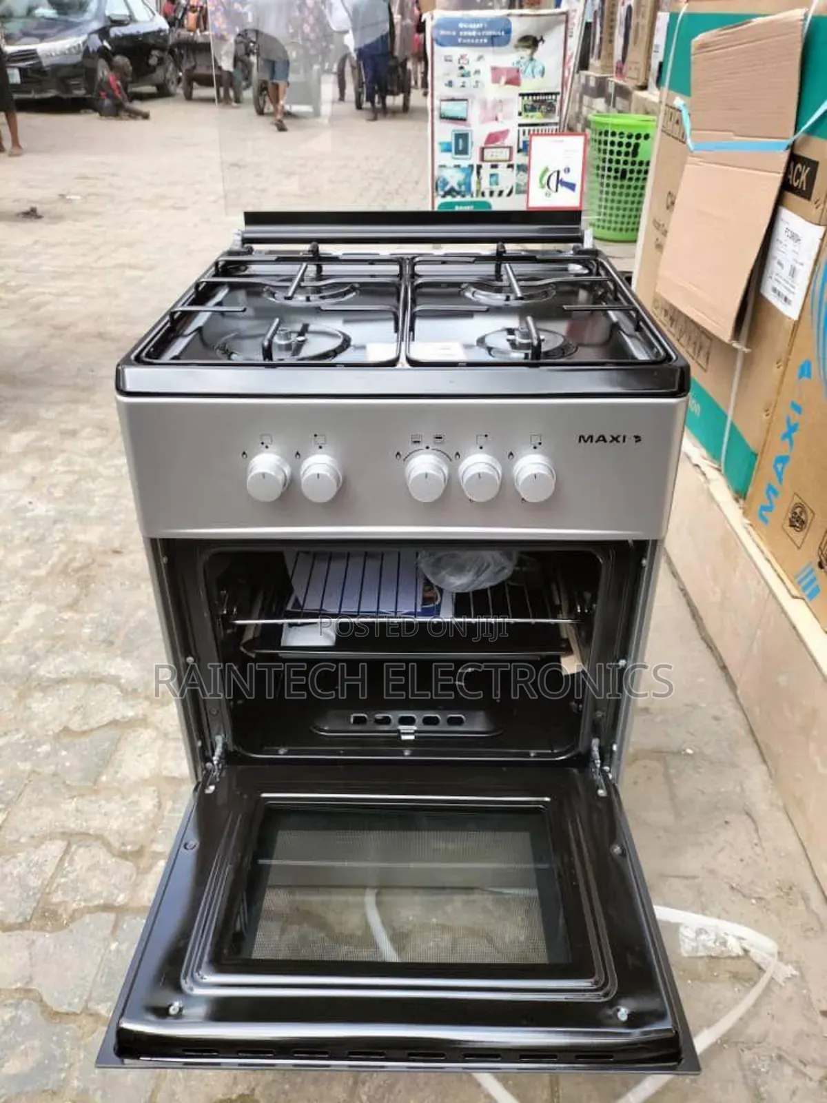 Maxi Standing Gas Cooker 50by50 , 4 Burners and Oven