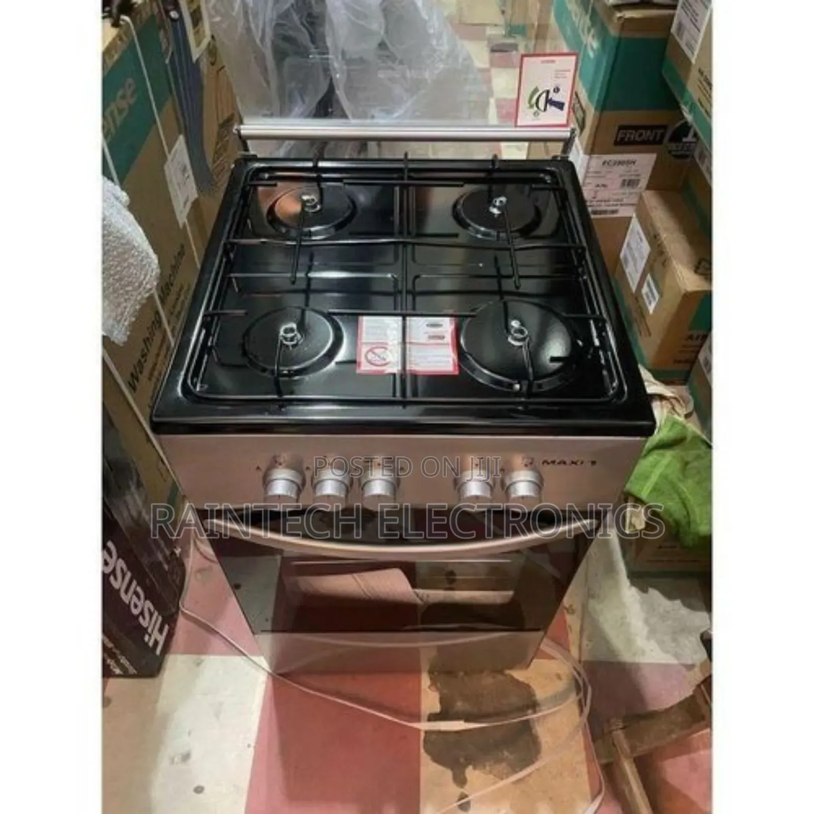 Maxi Standing Gas Cooker 50by50 , 4 Burners and Oven