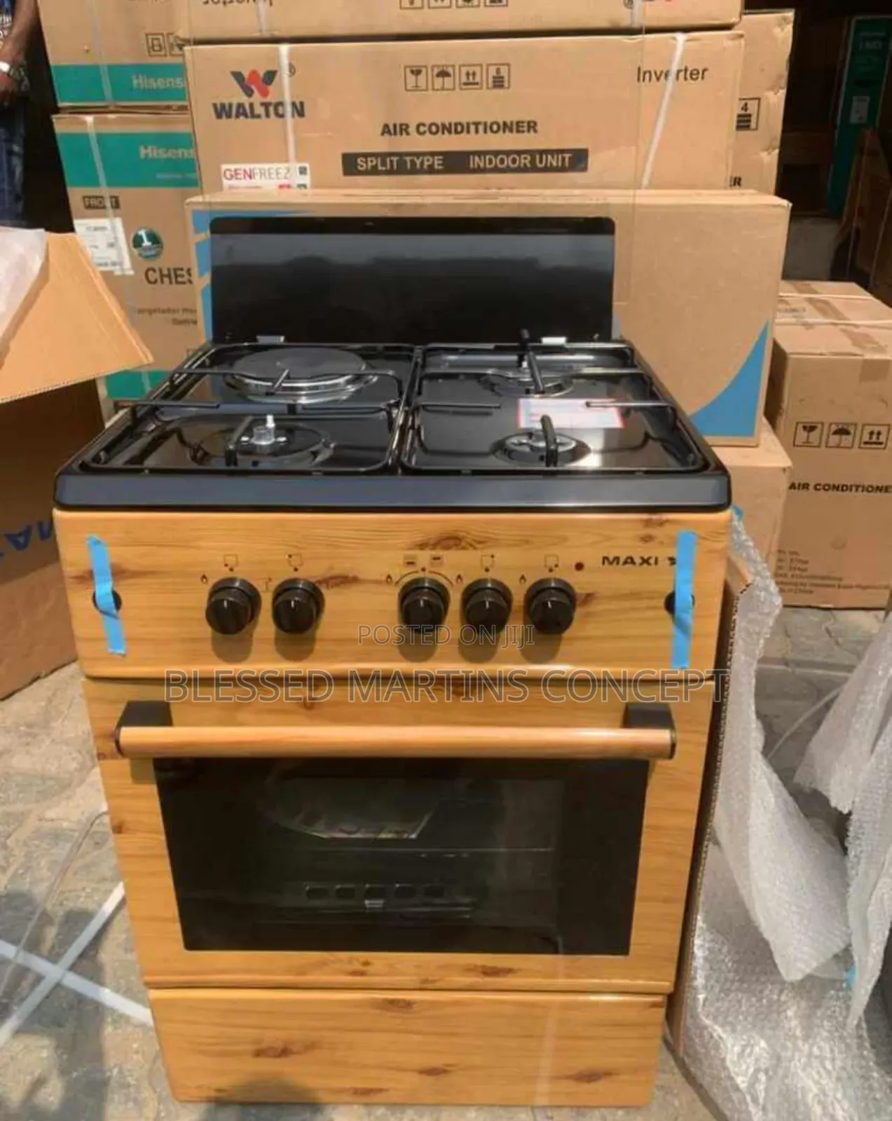 60cm Standing Cooker With Oven and Grill. 3ways Burner and 1hotplate L
