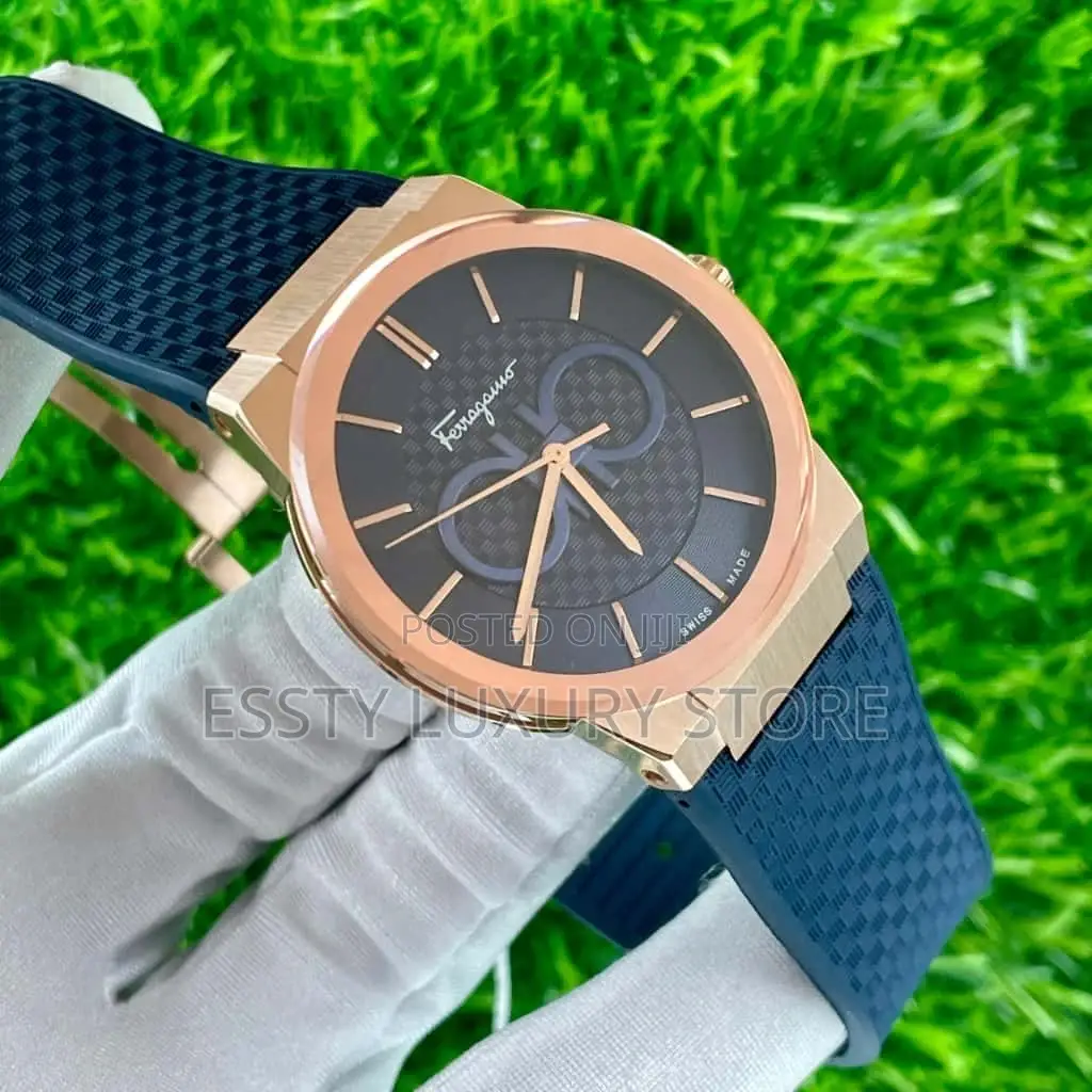 High Quality Luxury Salvation Frrragamo Rubber Wristwatch