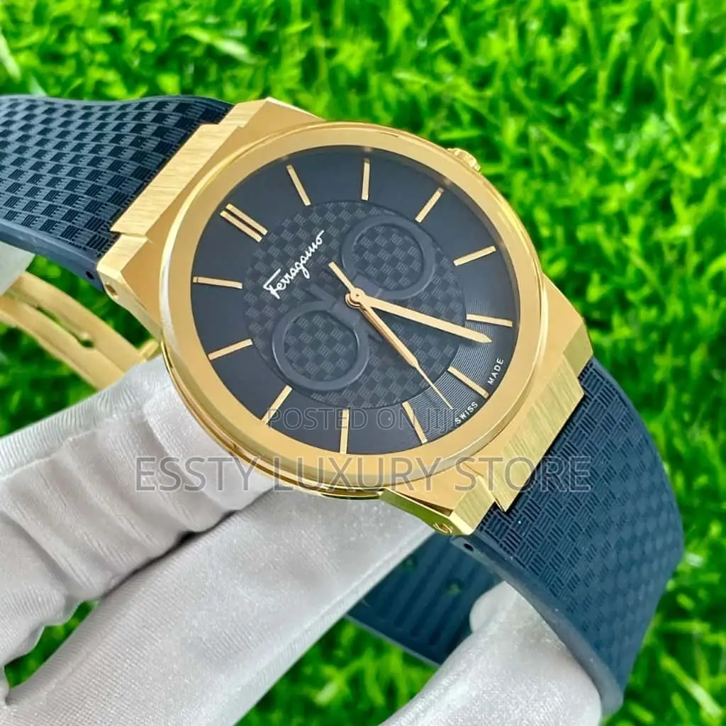 High Quality Luxury Salvation Frrragamo Rubber Wristwatch