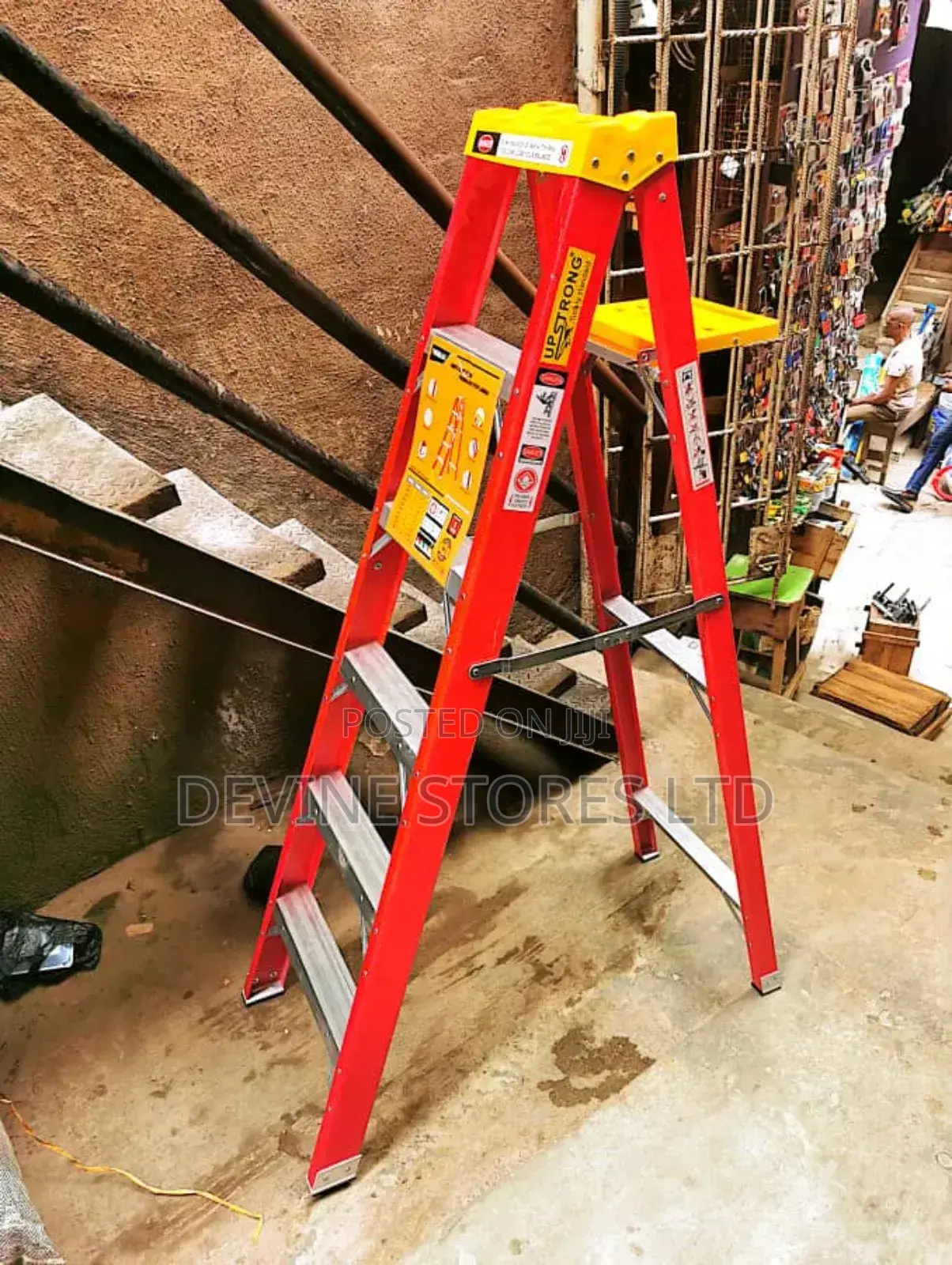 5 Steps Double Sided Fiberglass Ladder(A Type)