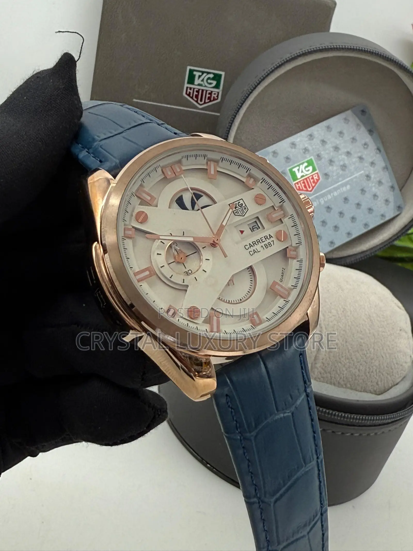 Tag Heuer Quality Men Genuine Leather Wristwatch