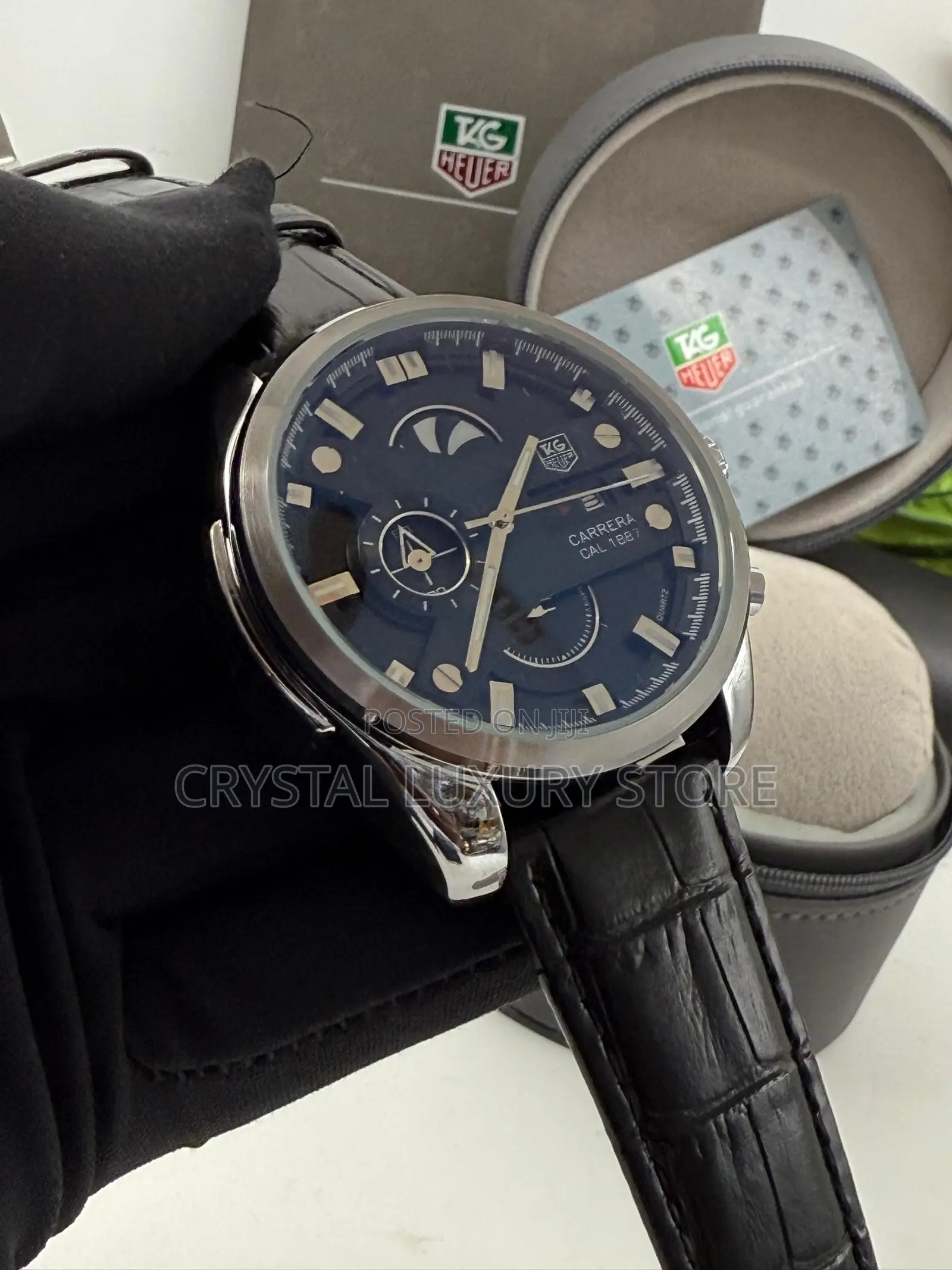 Tag Heuer Quality Men Genuine Leather Wristwatch
