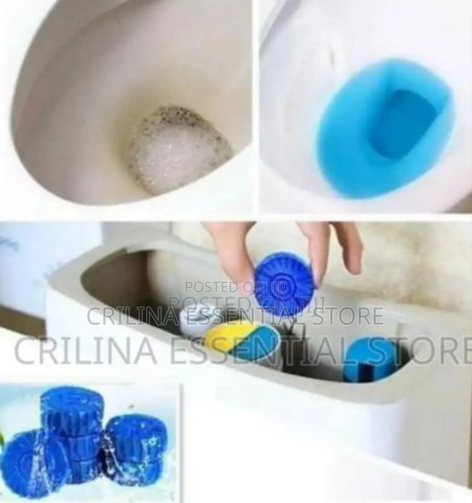 High Quality Blue Toilet Cleaner With Fragrance. 10pcs/Pack