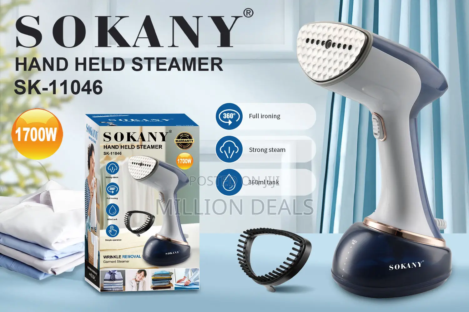 Portable Travel Size Handheld Steam Iron Garment Steamer for Clothes