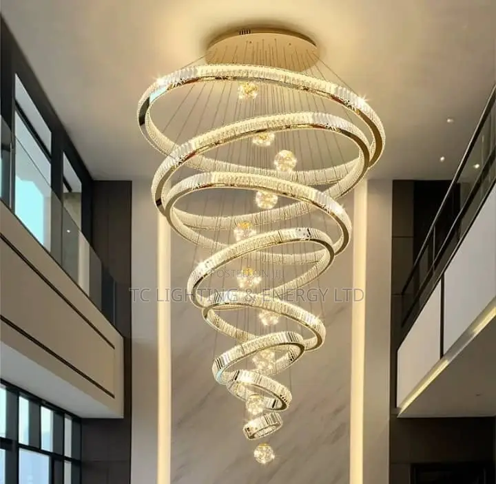 Size 800mm Height 10ft Adjustable High Roof Chandelier