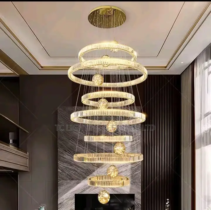 Size 800mm Height 10ft Adjustable High Roof Chandelier