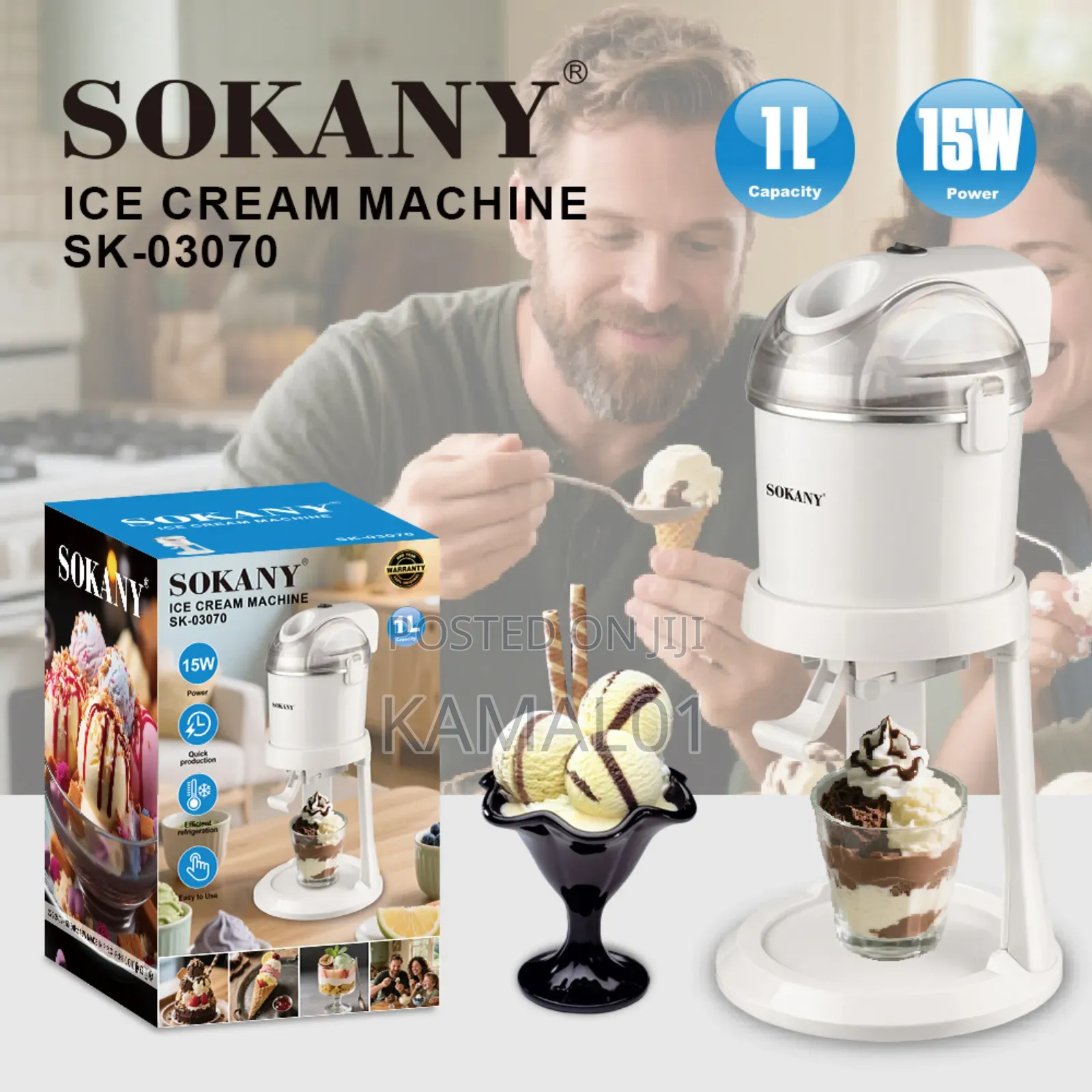 1 Liter Sokany Ice Cream Maker