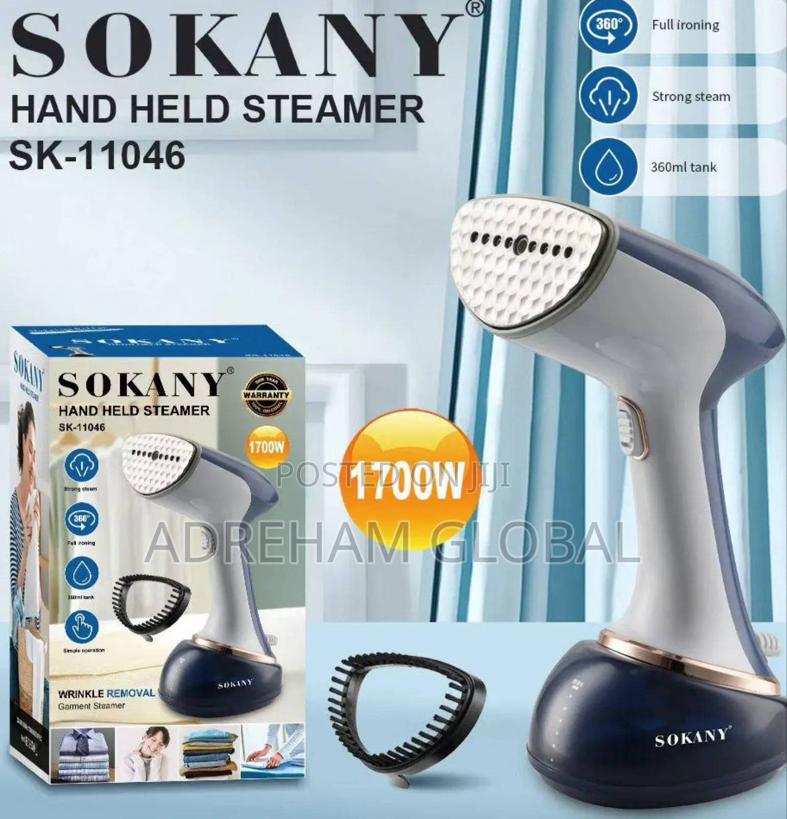 Hand Held Sokany Steamer, 1700w