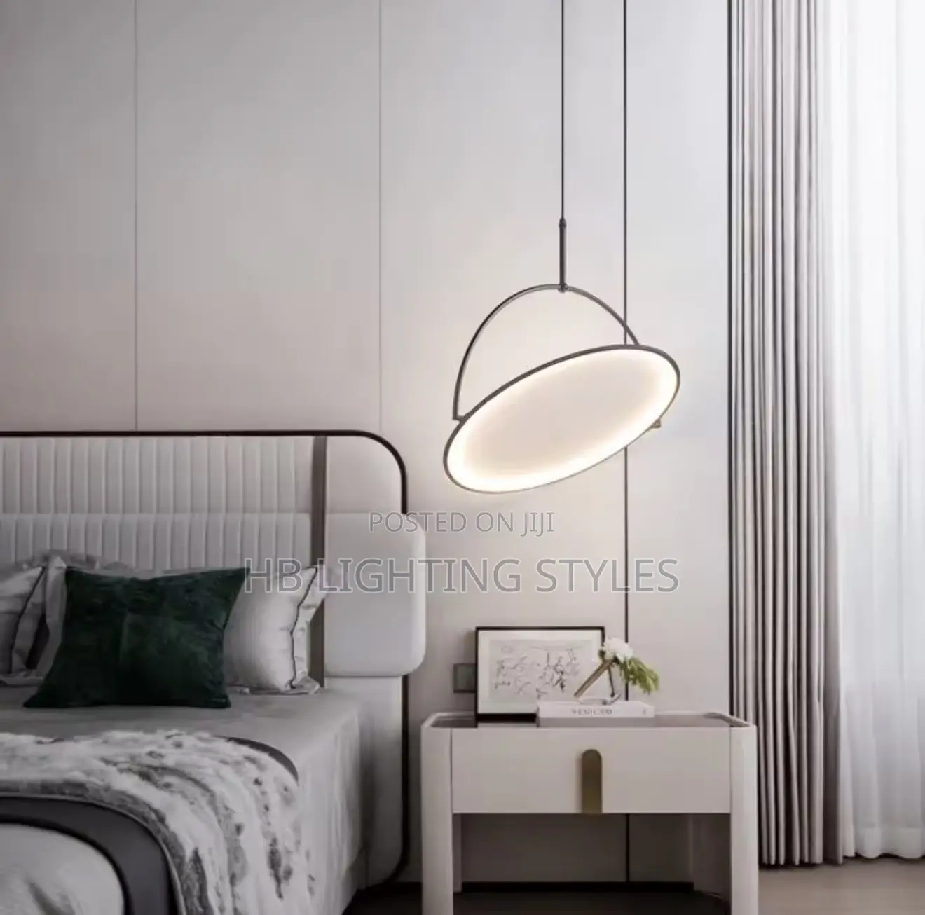 550mm Modern Led Pendant Light Minimalist Chandelier for Bedside