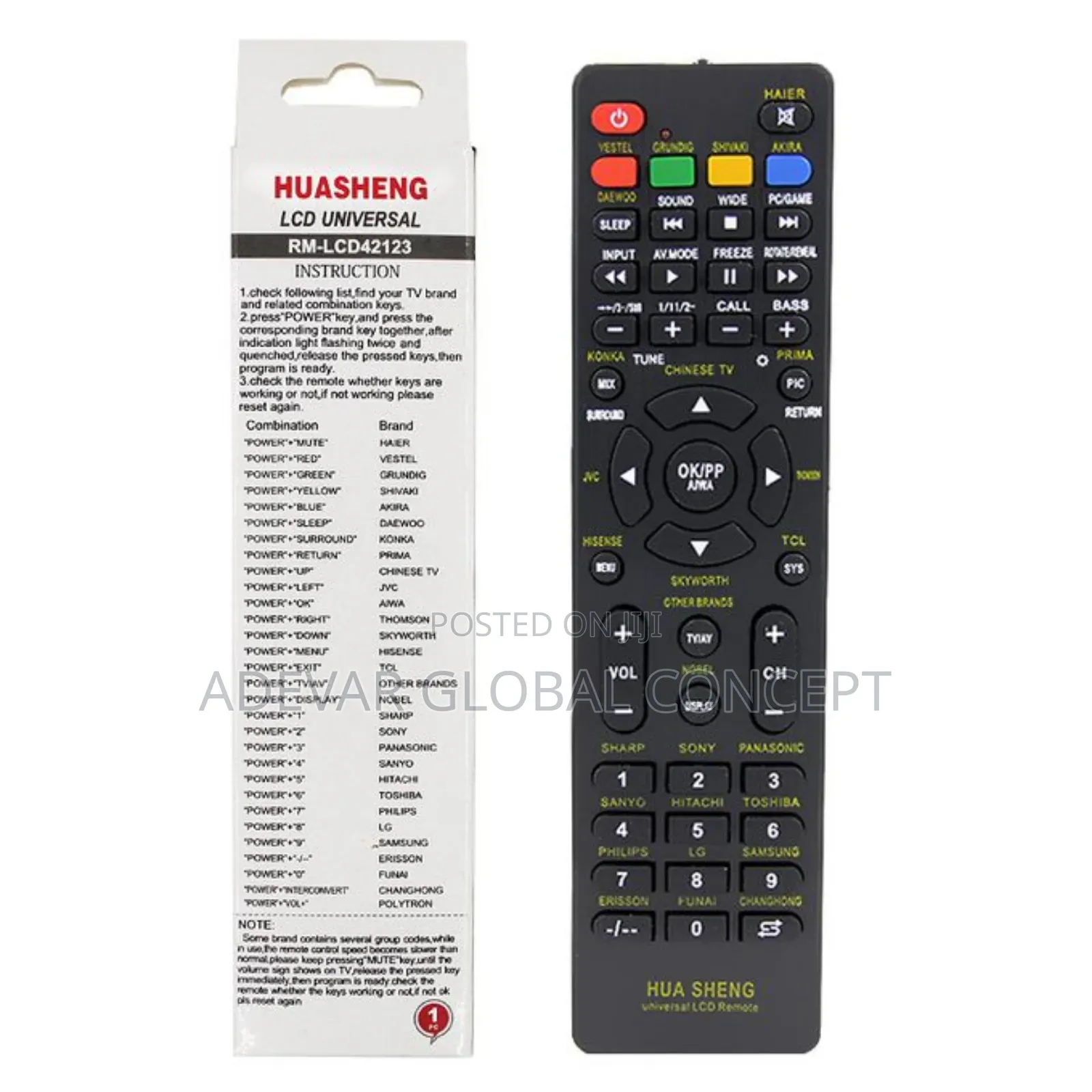 Digital Universal Satellite Tv Remote Control for All Televisions