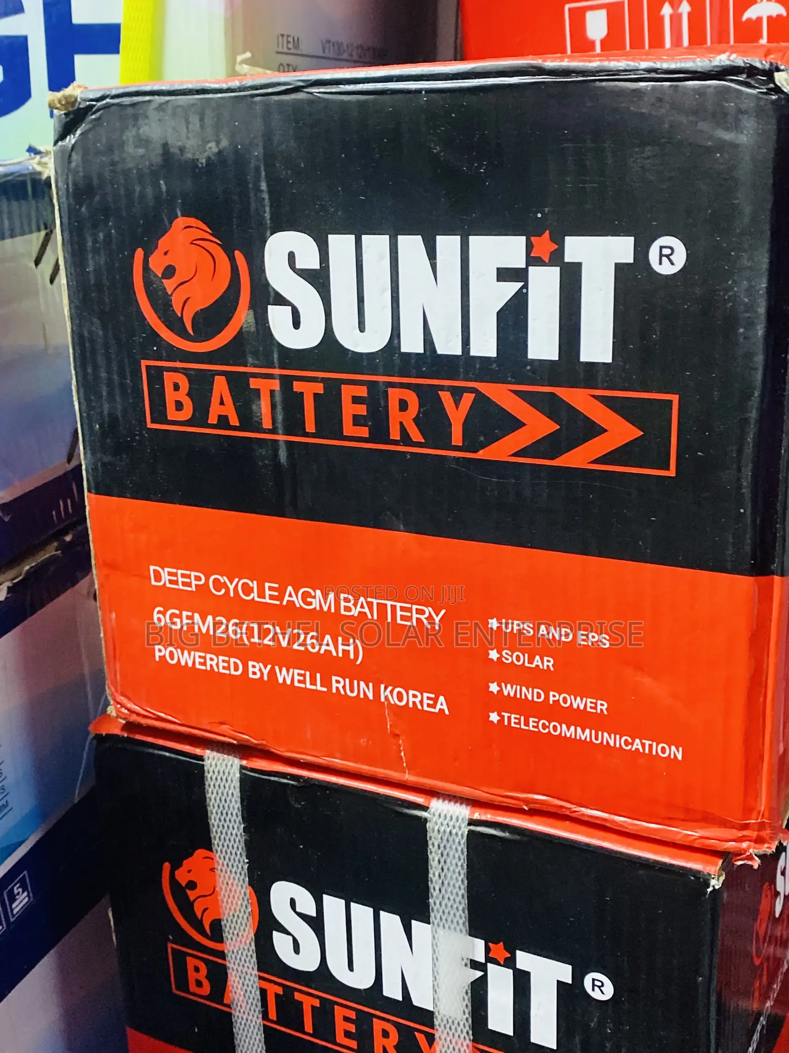 26ah Sunfit Solar Battery Available
