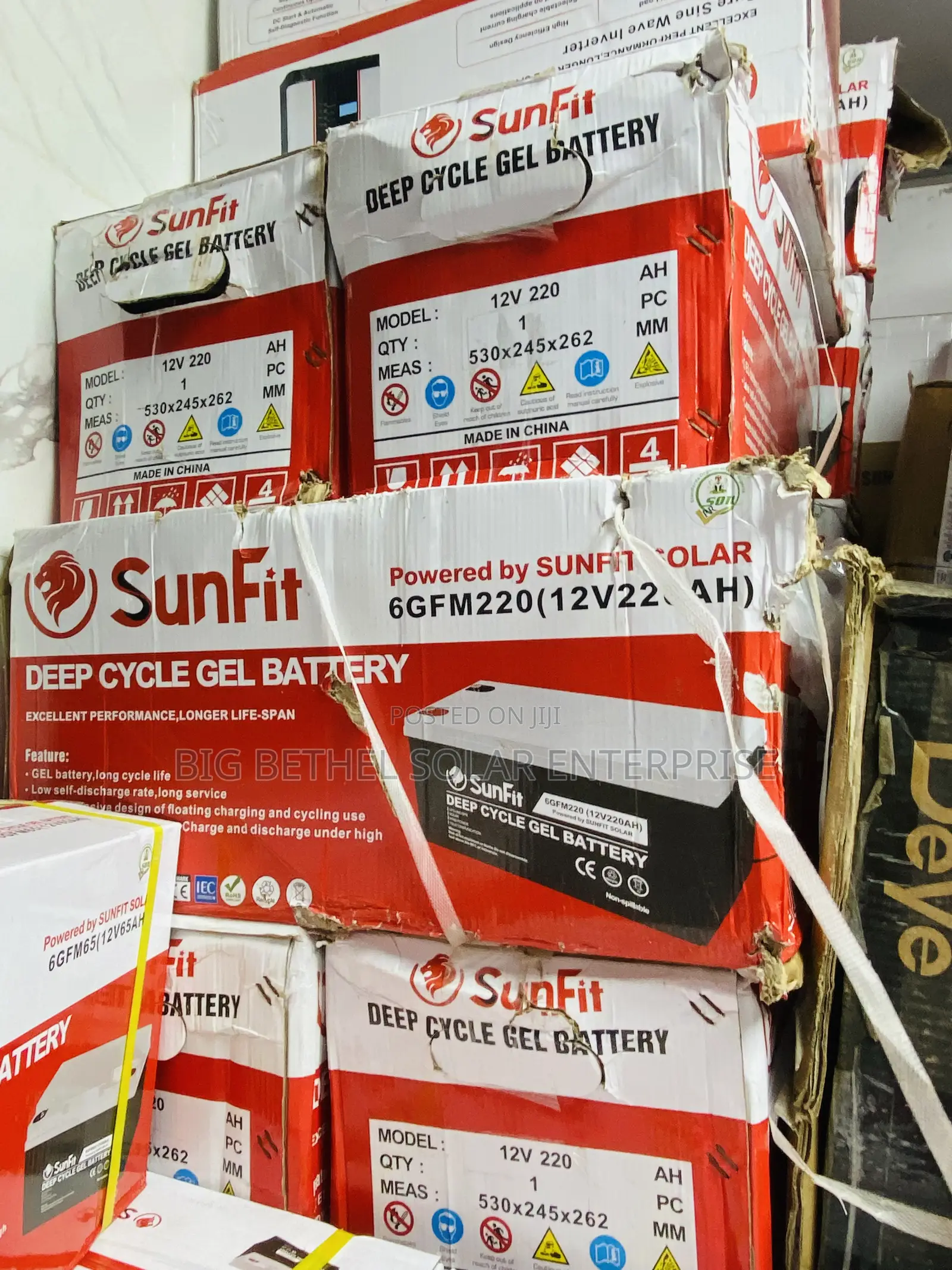 220ah 12v Sunfit Solar Gel Battery