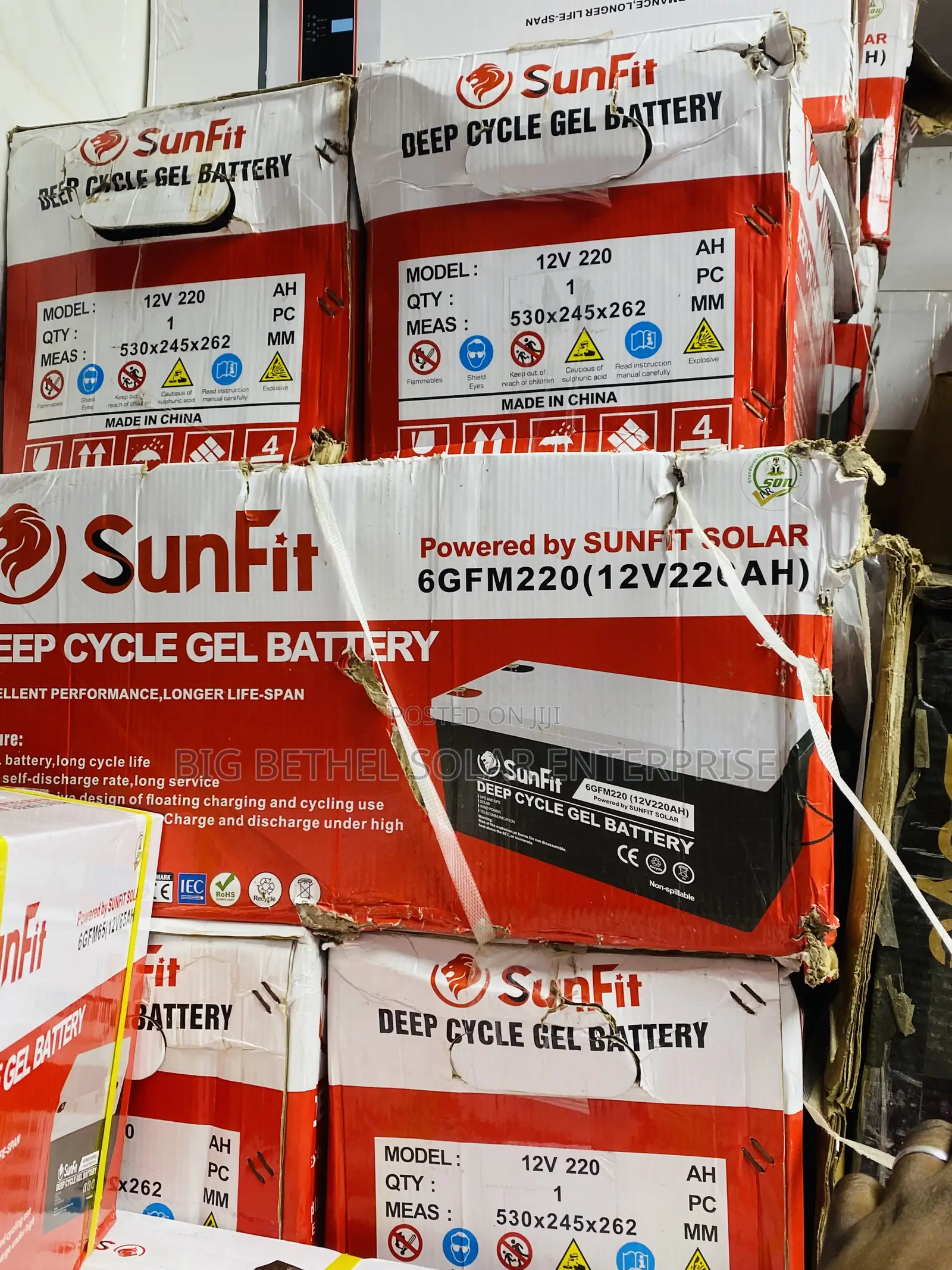 220ah 12v Sunfit Solar Gel Battery