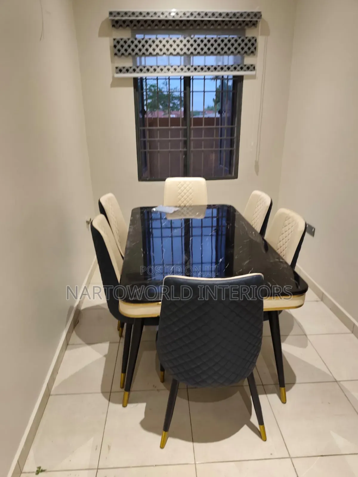 6 Seaters Marble Top Dining Set.