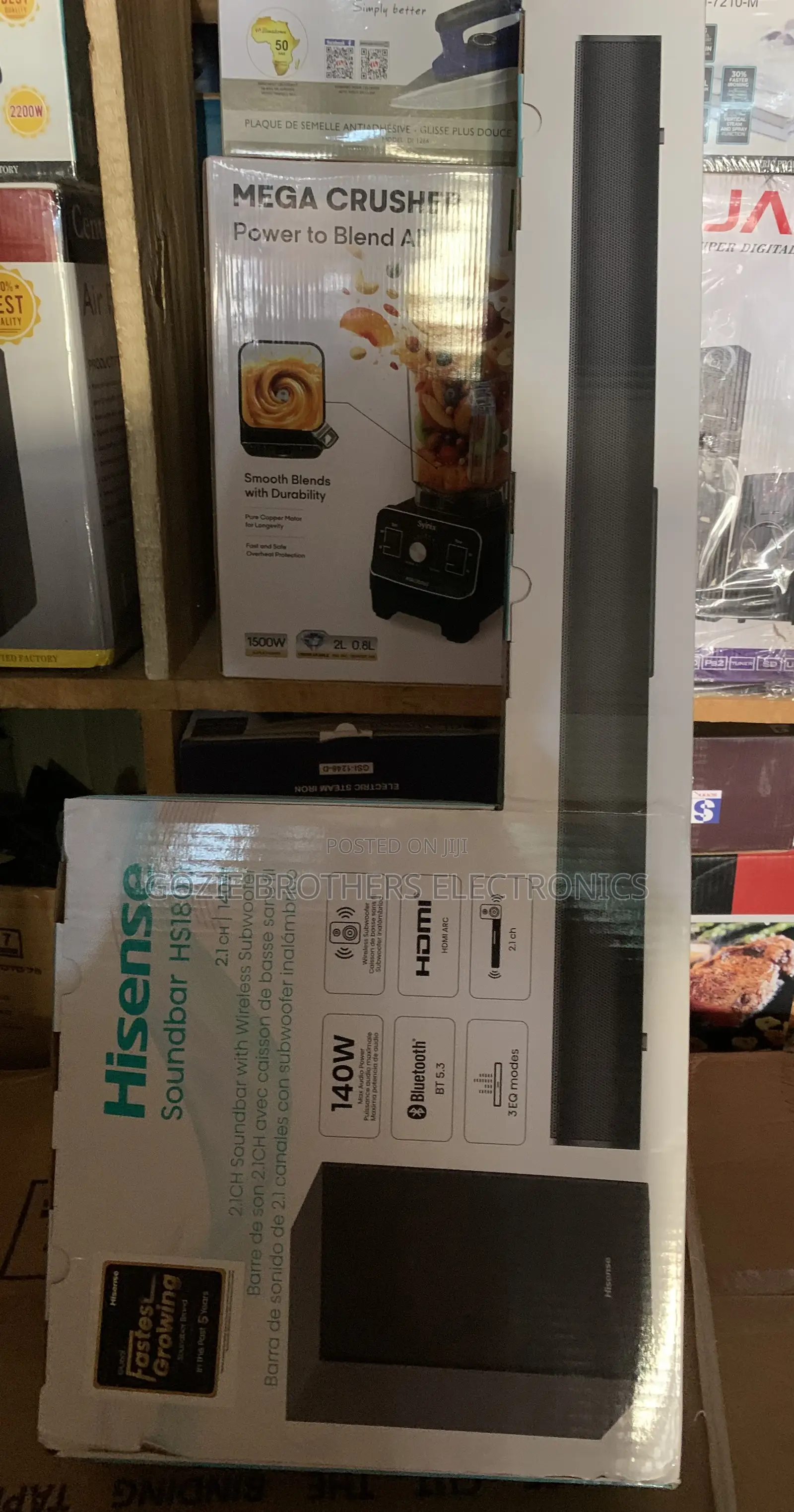 Hisense Sound Bar 140 Watts Wireless Connection And Bluetooth