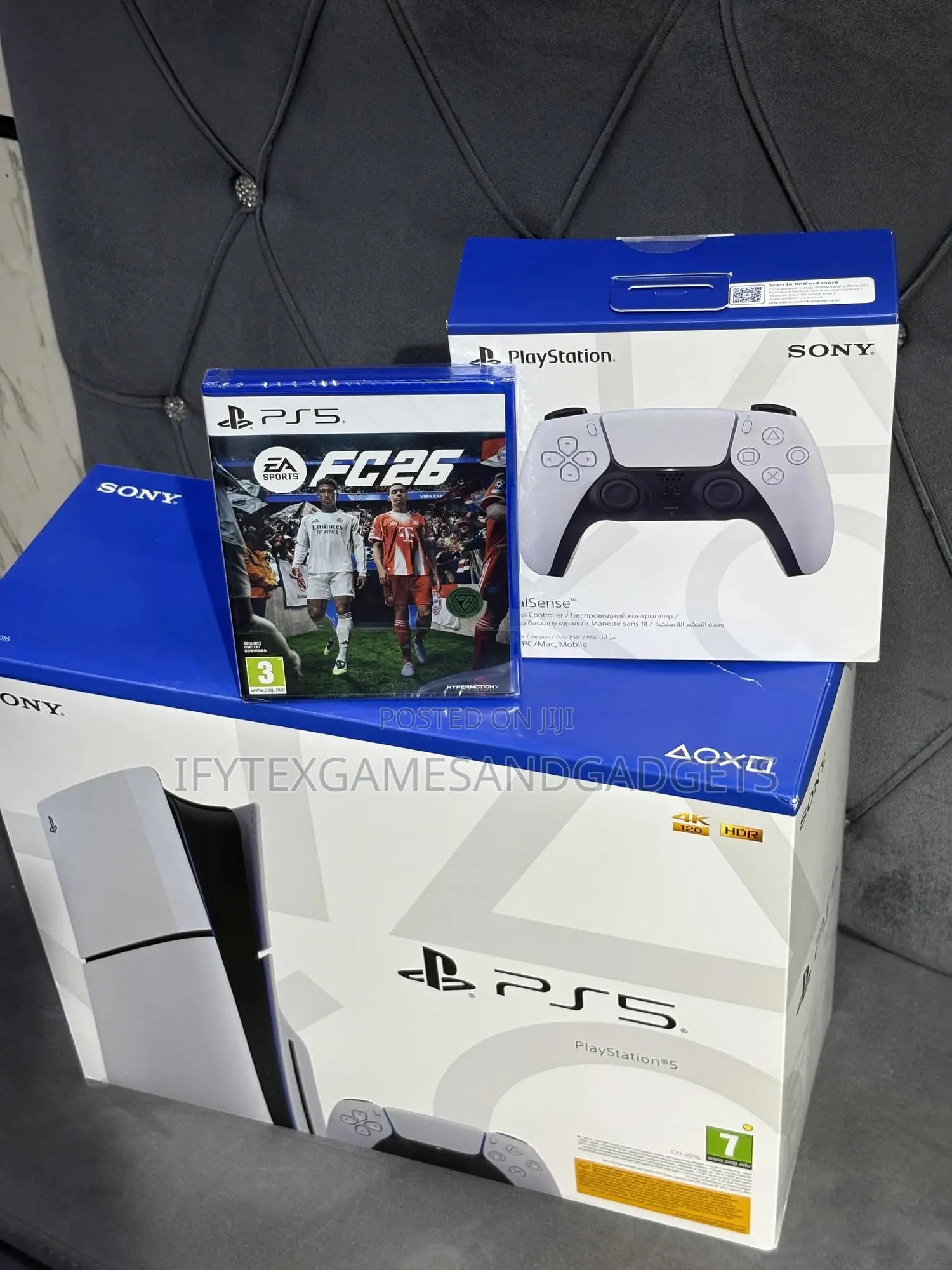 Sealed New Ps 5 Slim 1tb With Extra Pad and Fc26 Disc