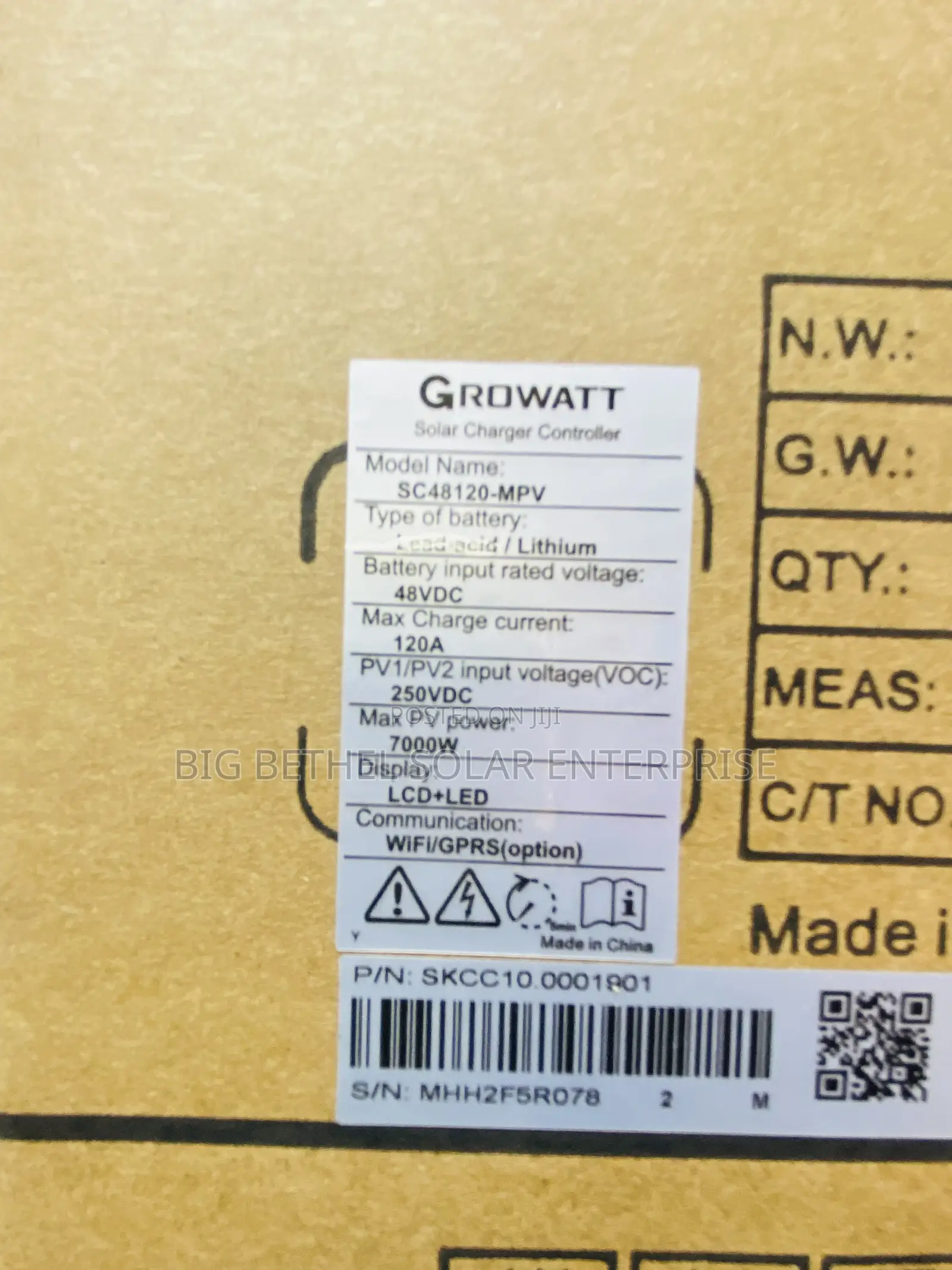 Growatt 120ah MMPT Charge Controller