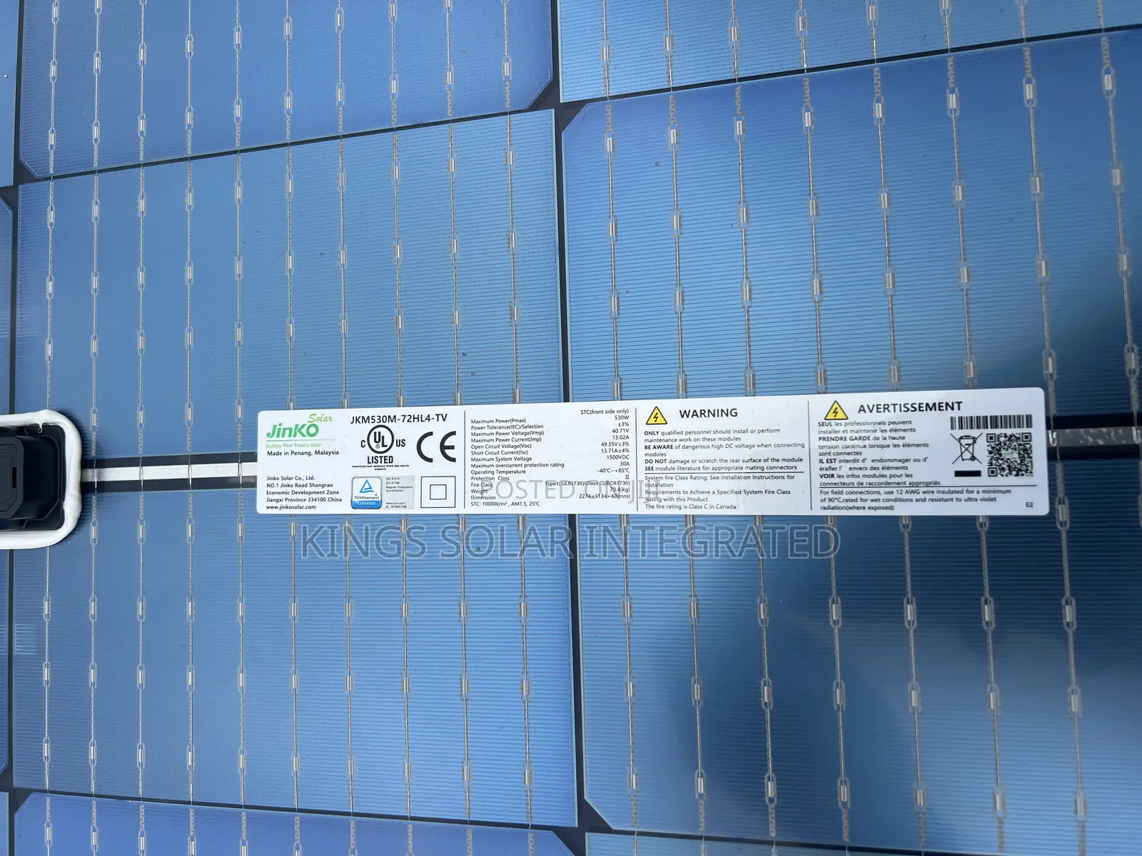 Brand New Jinko Byfetcher Panel 530w