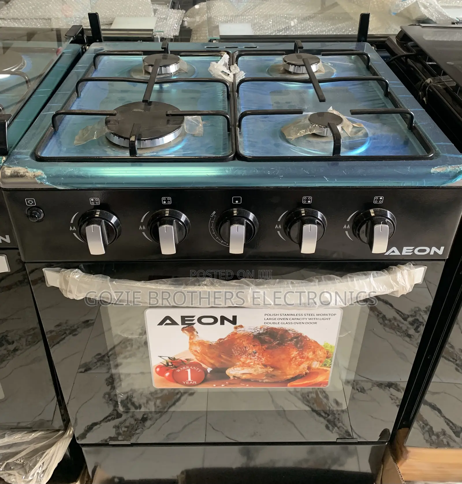 Aeon 60 By 60 Standing Gas Cooker 4 Burners
