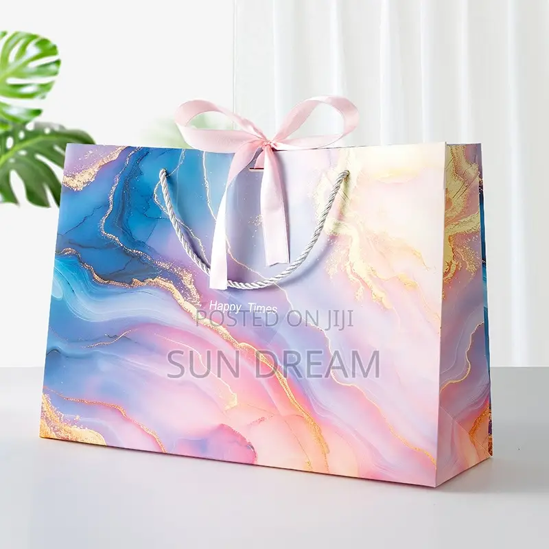 Gift Bag Birthday Gift Bag Blue White Pink Bags