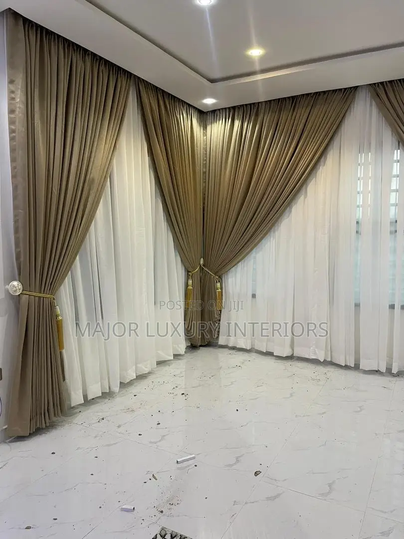 💯Turkish Curtain With Pleated Design Complete Set