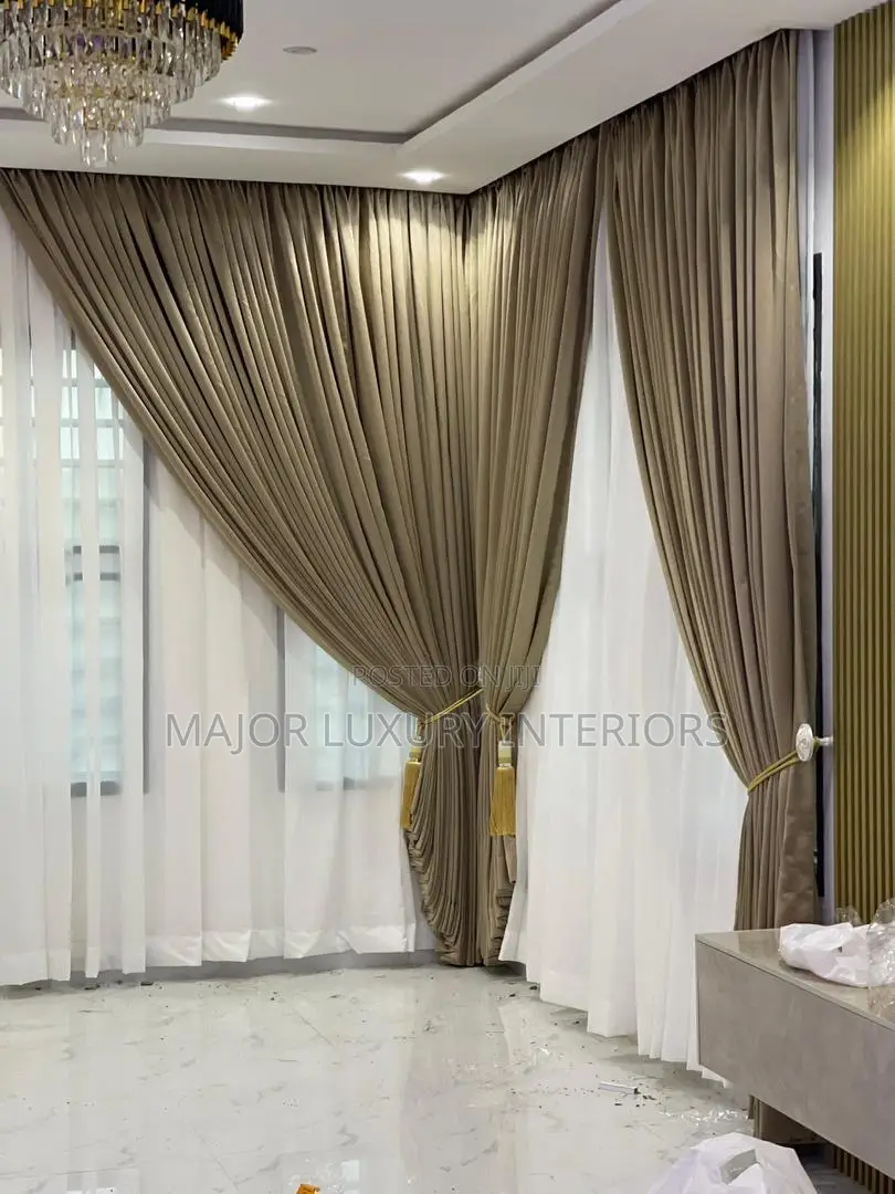 💯Turkish Curtain With Pleated Design Complete Set