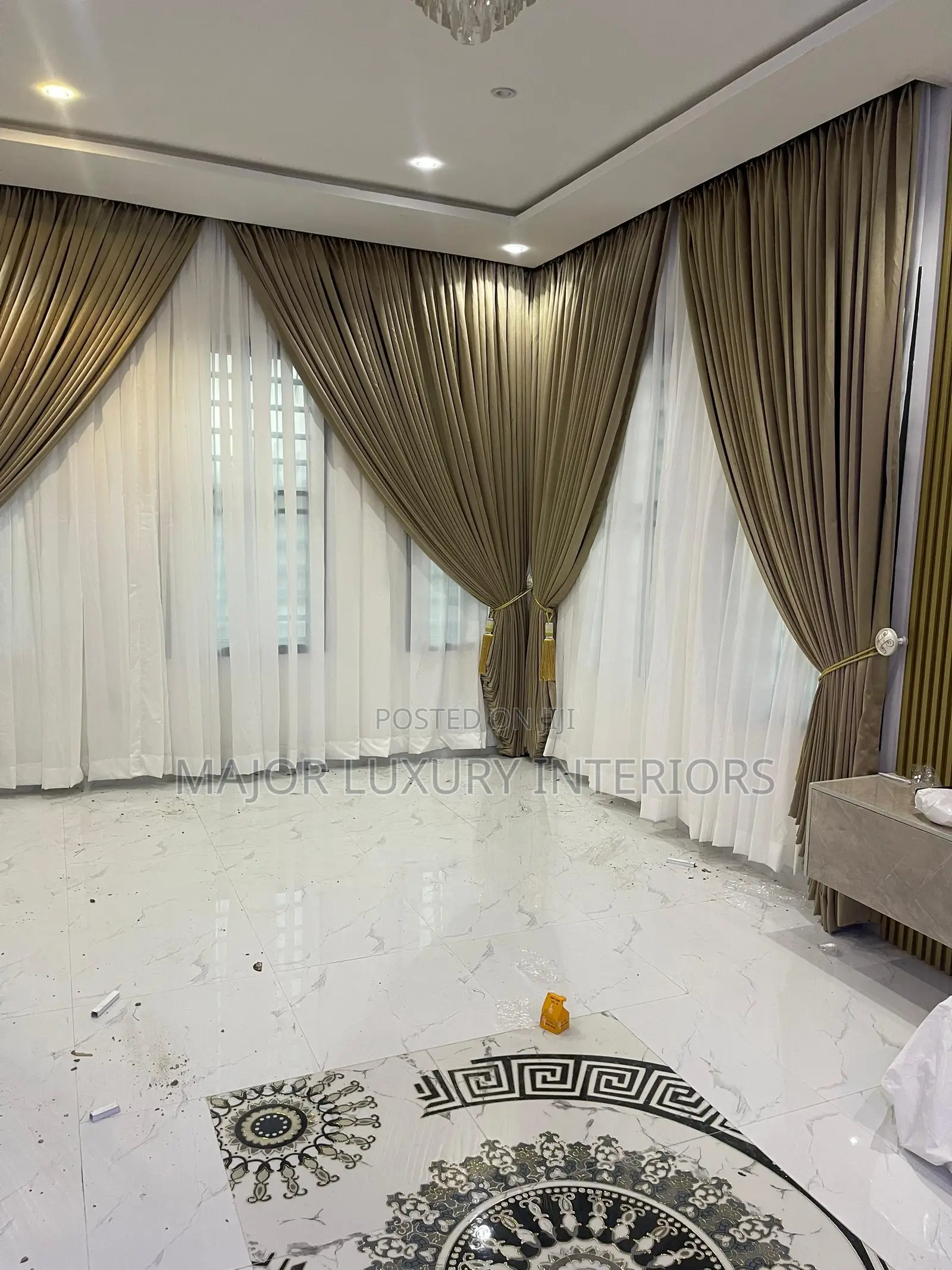 💯Turkish Curtain With Pleated Design Complete Set