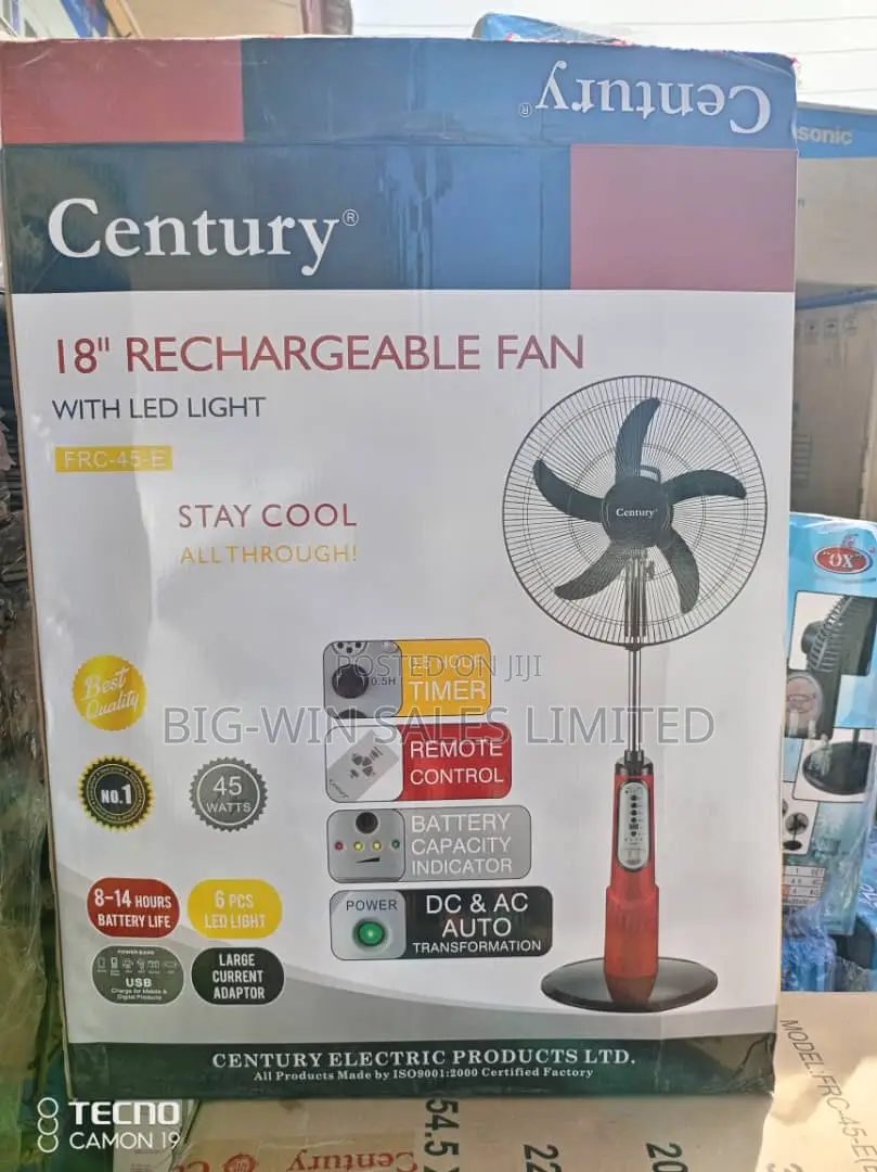 Century Rechargeable Fan