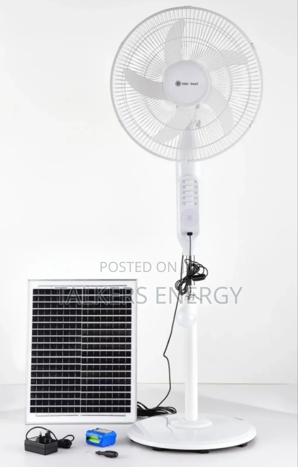 16"Inch Solar Rechargeable Standing Fan