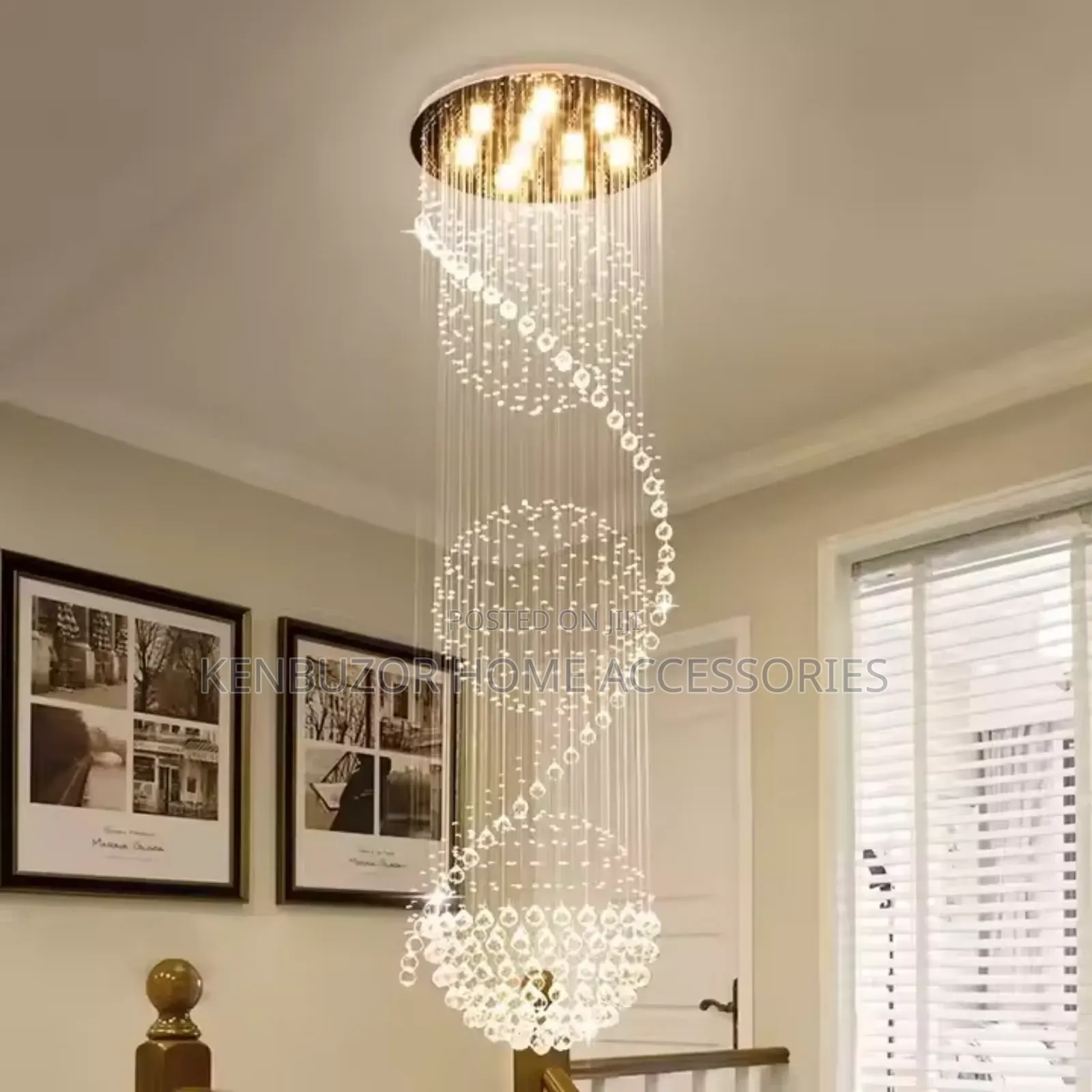 Double Spiral Crystal Chandelier Light