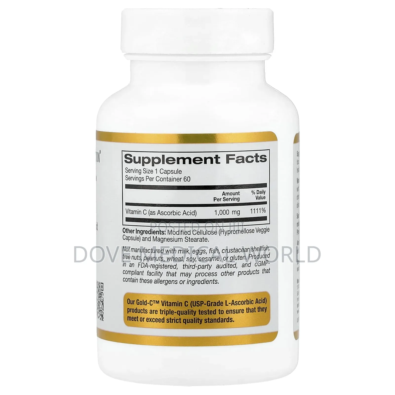 Gold Ctm, Usp Grade Vitamin C, 1,000 Mg, 60 Veggie Capsules