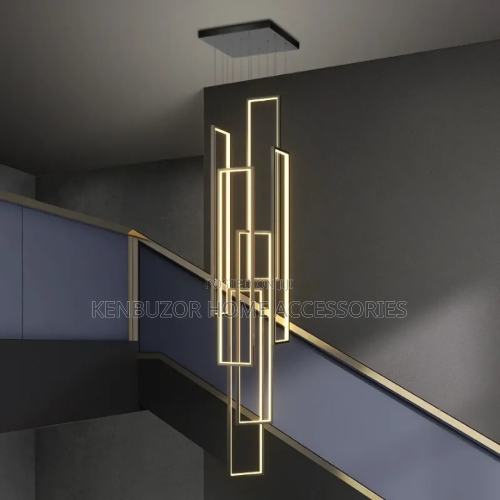 High Ceiling Modern Geometric Shape Pendant Light