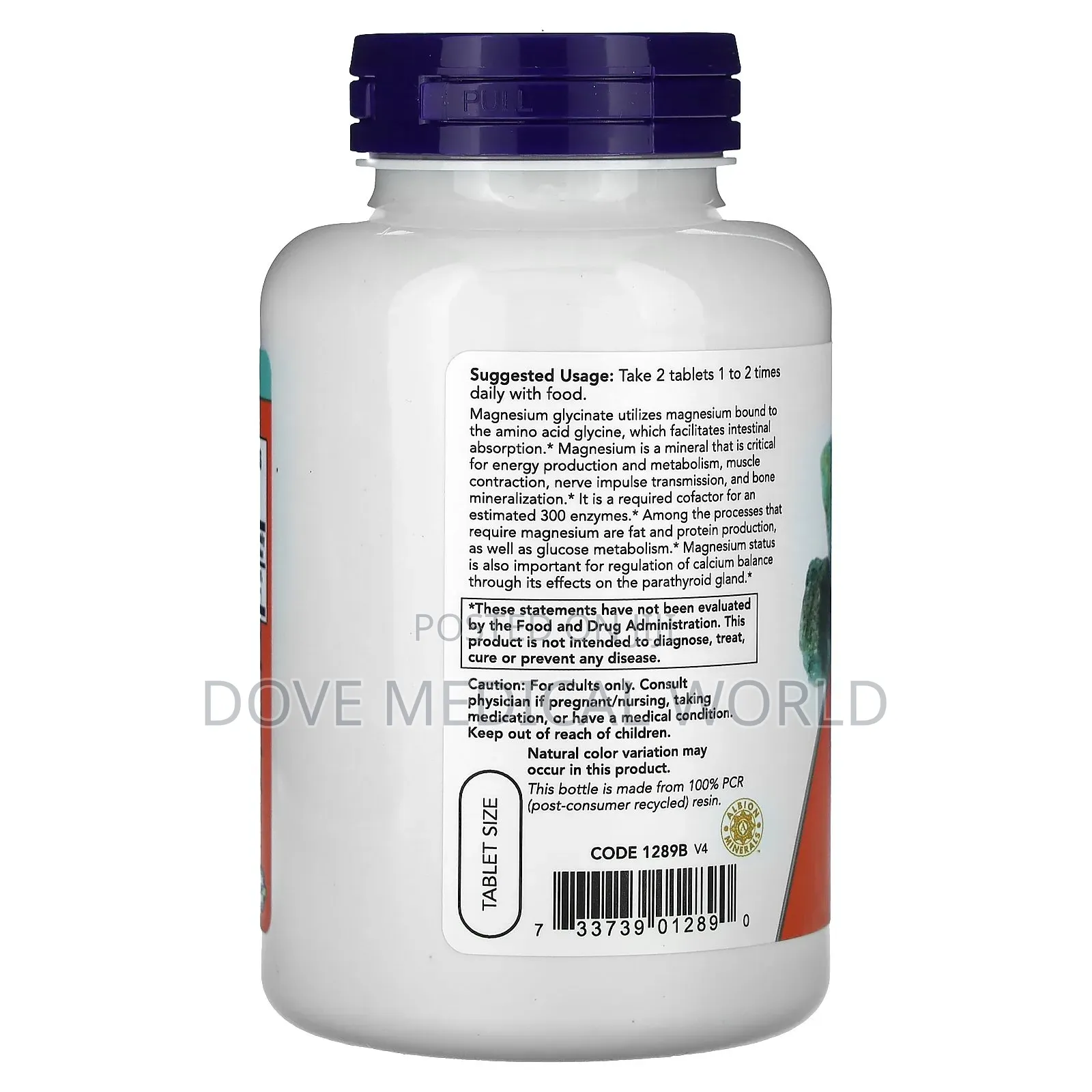 Magnesium Glycinate, 180 Tablets (100 Mg Per Tablet)