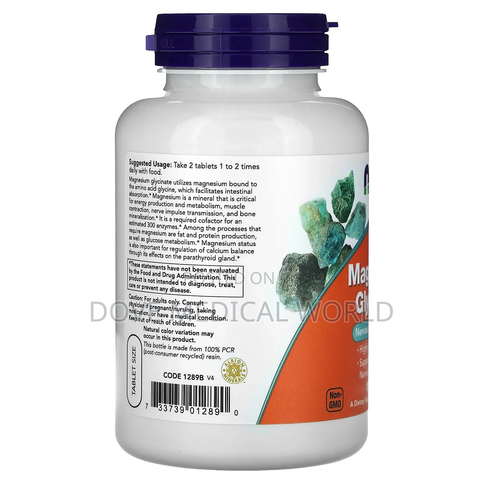 Magnesium Glycinate, 180 Tablets (100 Mg Per Tablet)